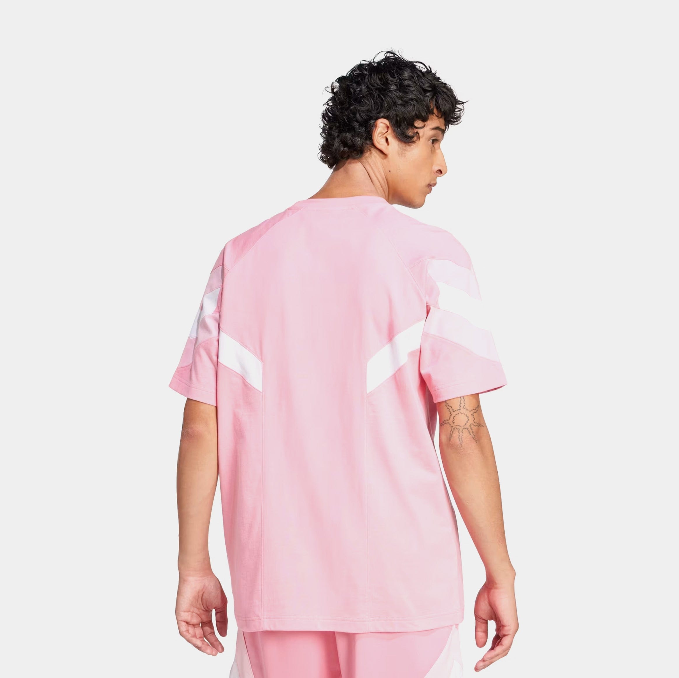 adidas Inter Miami CF Originals Mens Short Sleeve Shirt (Easy Pink/White)