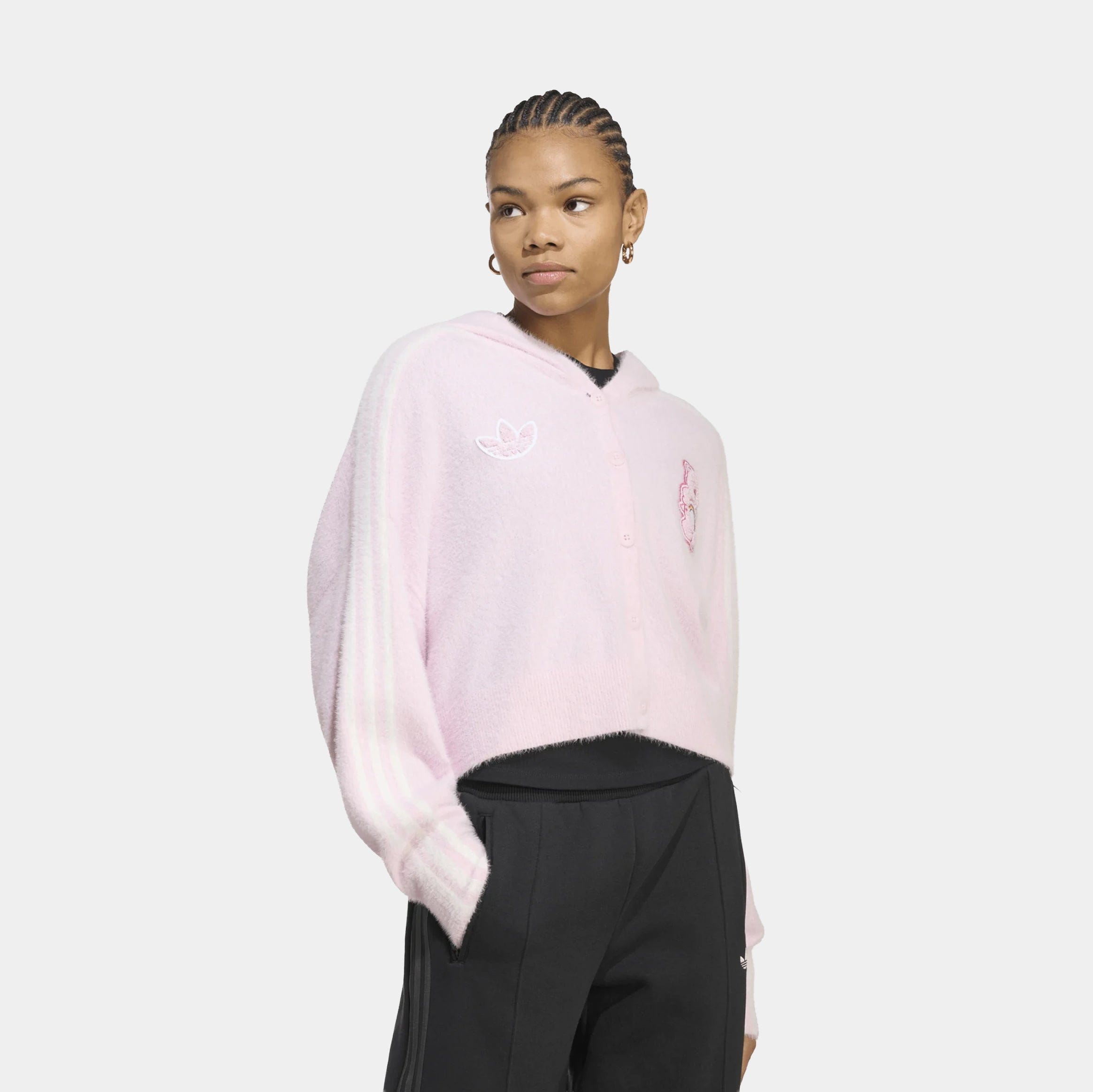 adidas Care Bears Cardigan Womens Hoodie (Clear Pink)