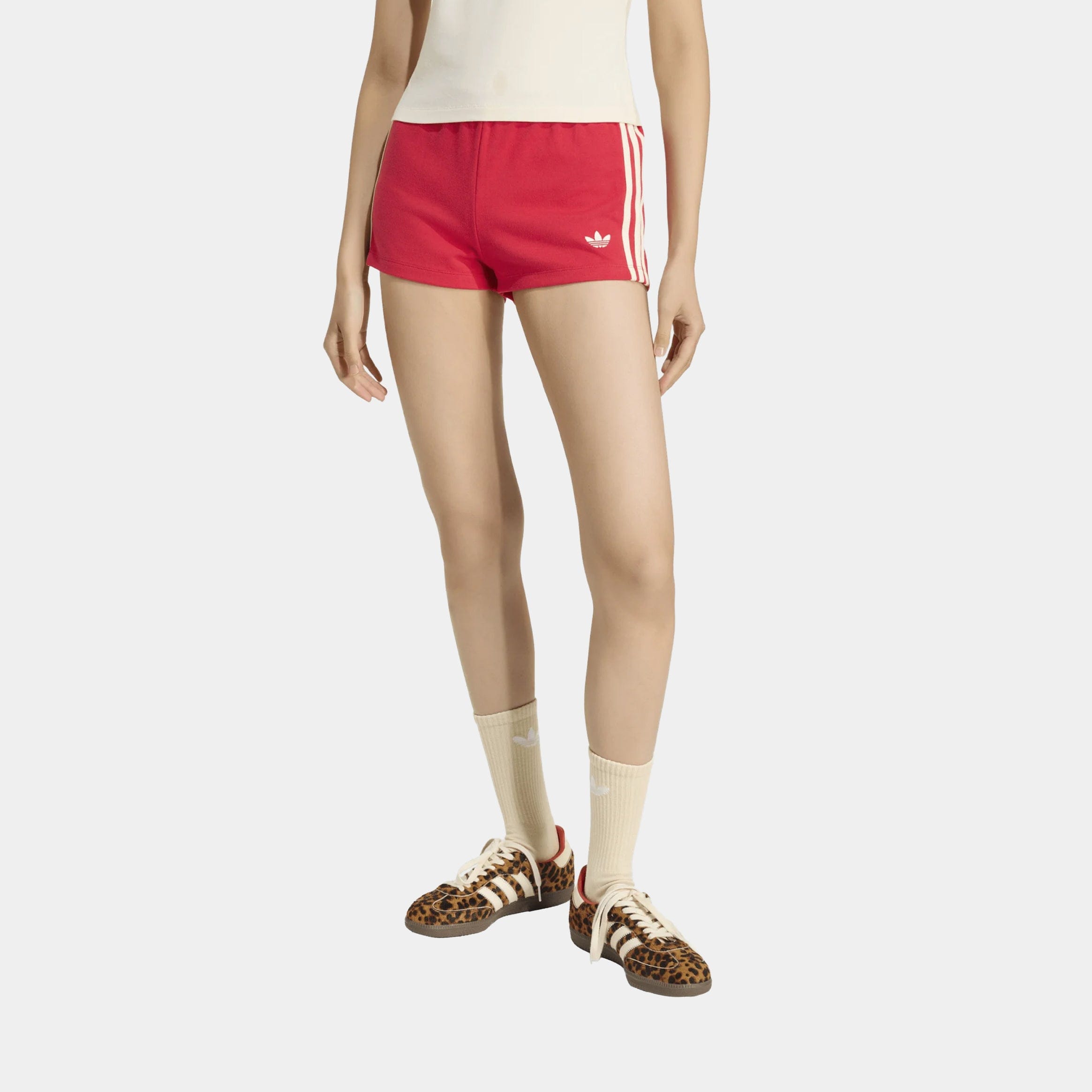 adidas Originals GFX Track Womens Shorts (Pure Ruby)