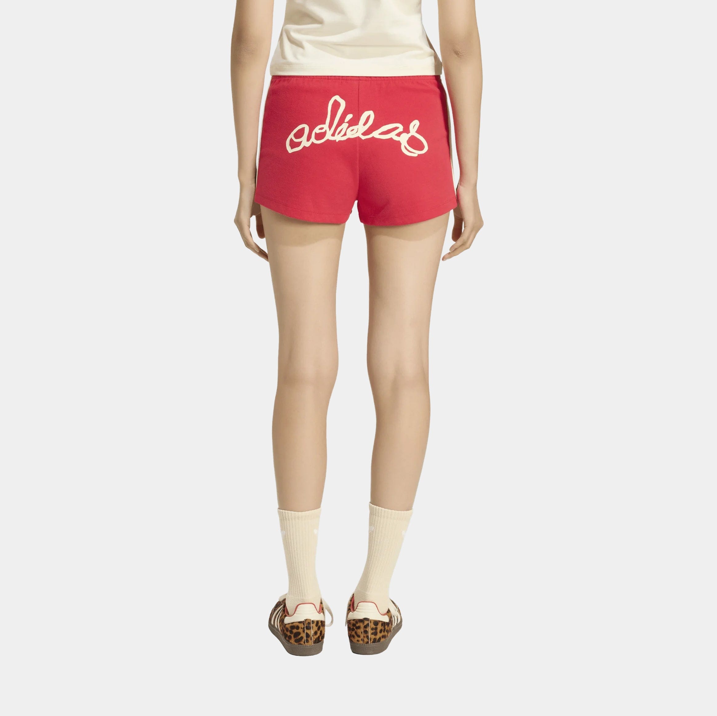 adidas Originals GFX Track Womens Shorts (Pure Ruby)