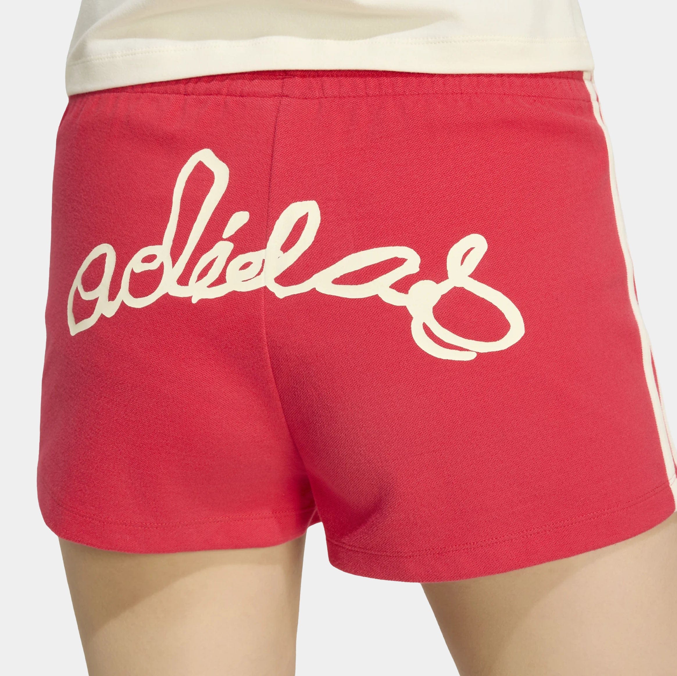 adidas Originals GFX Track Womens Shorts (Pure Ruby)