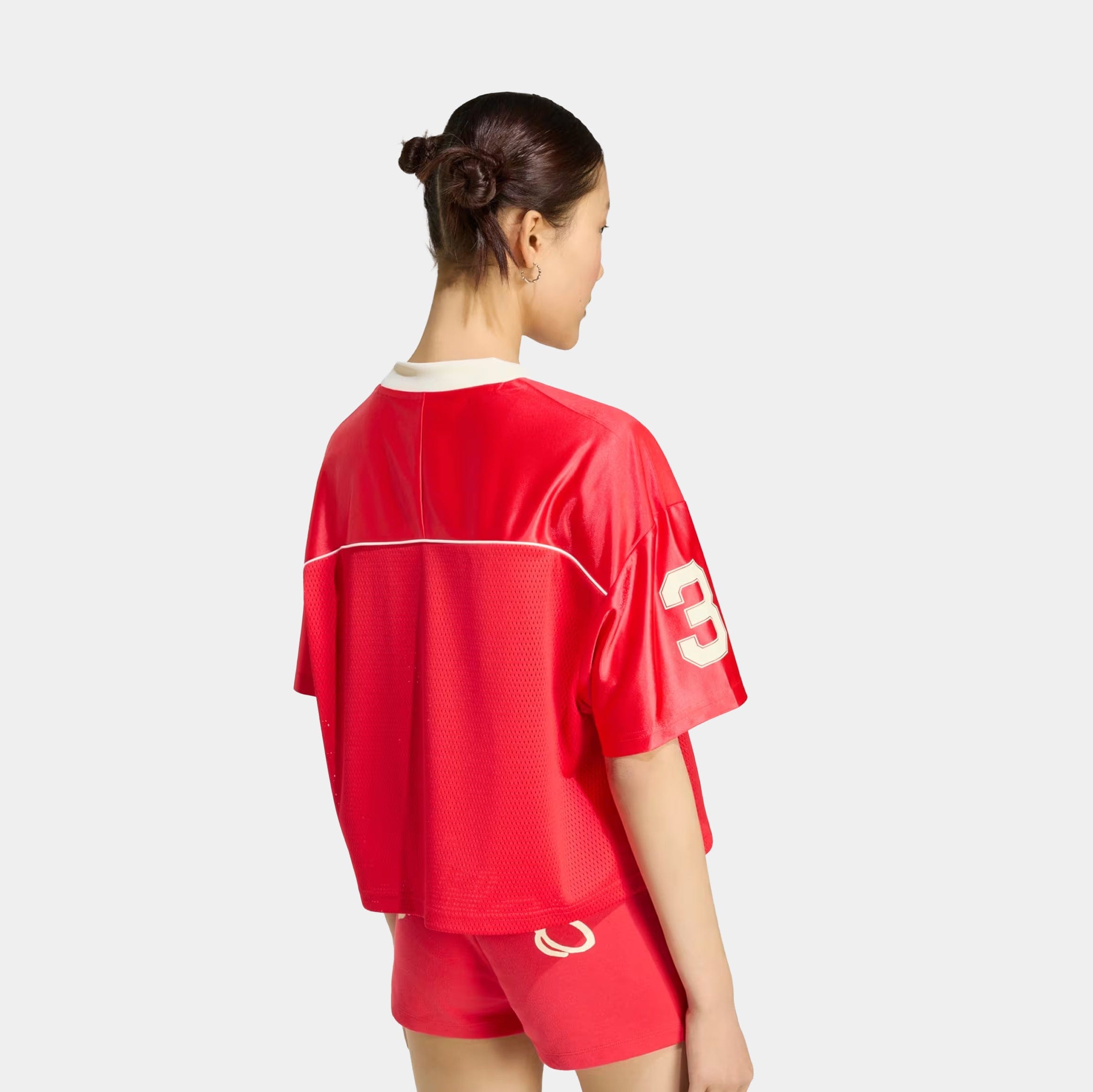 adidas Originals Cropped Soccer Womens Jersey (Pure Ruby)