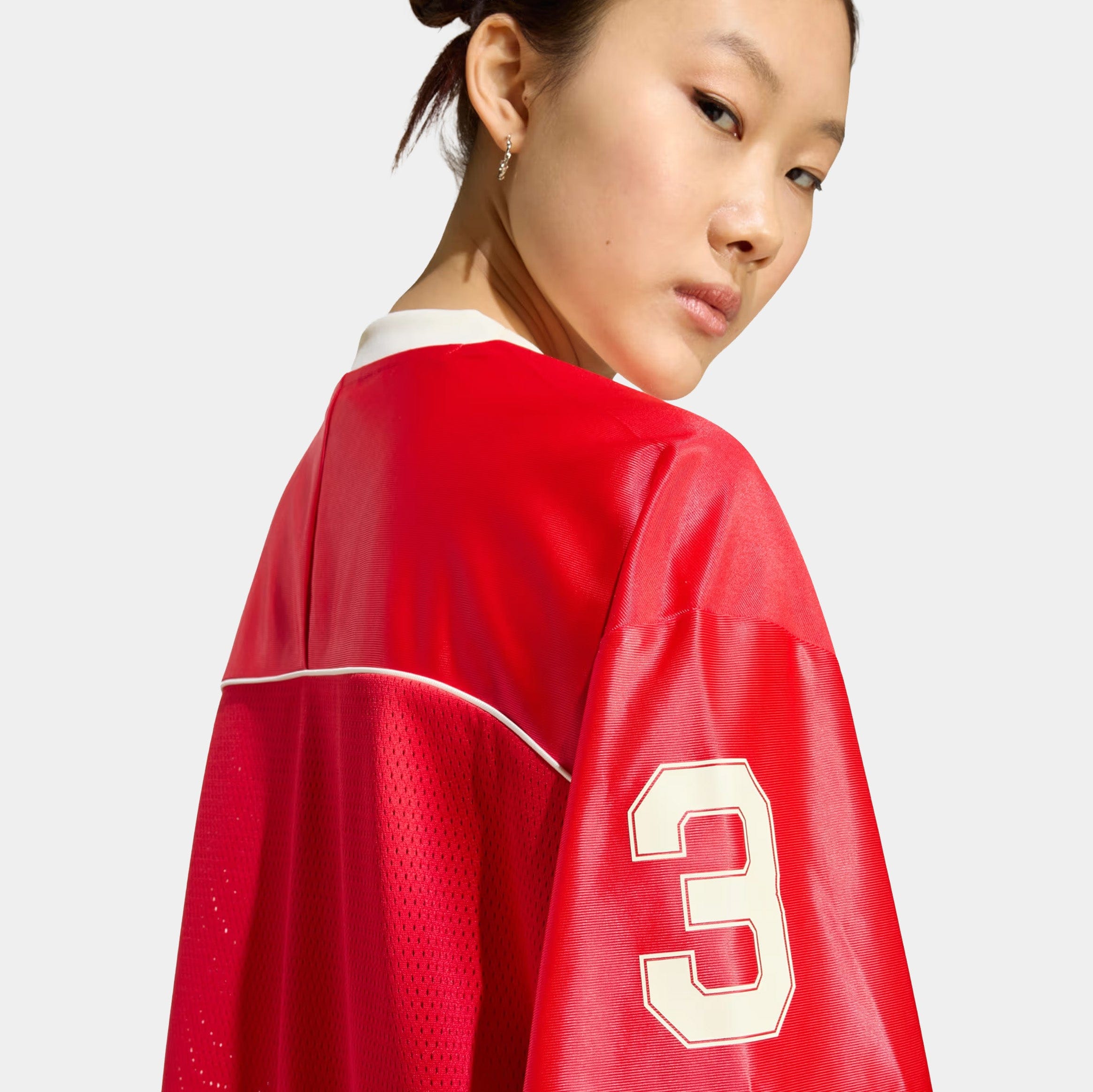 adidas Originals Cropped Soccer Womens Jersey (Pure Ruby)