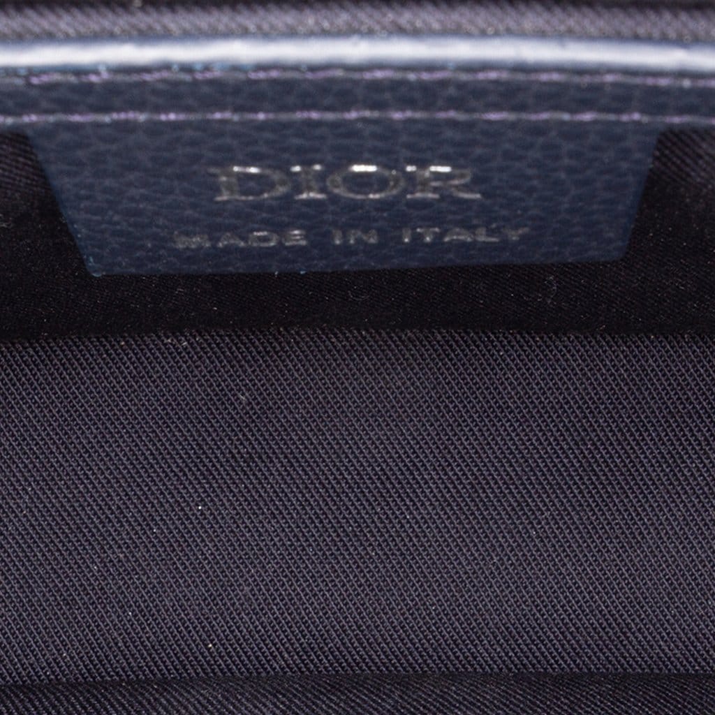 Dior Mini Oblique Canvas Saddle Buckle Messenger Bag