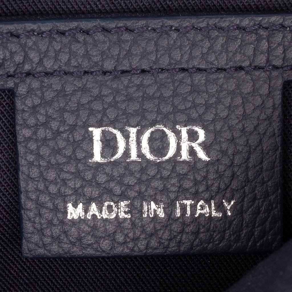 Dior Mini Oblique Canvas Saddle Buckle Messenger Bag