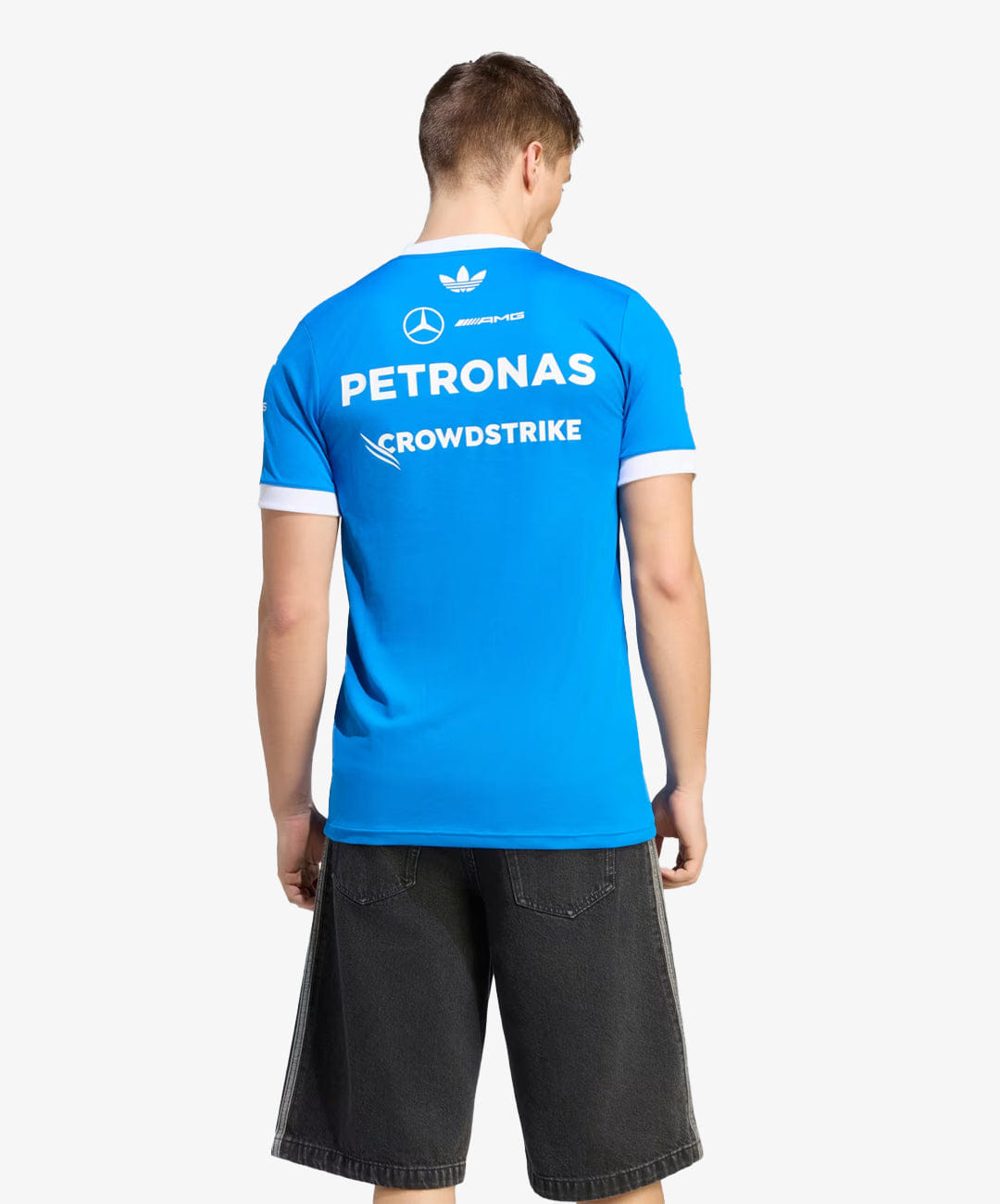 ADIDAS | MERCEDES - AMG PETRONAS FORMULA 1 TEAM BLUE WONDER DRIVER JERSEY { BLUE BIRD/WHITE