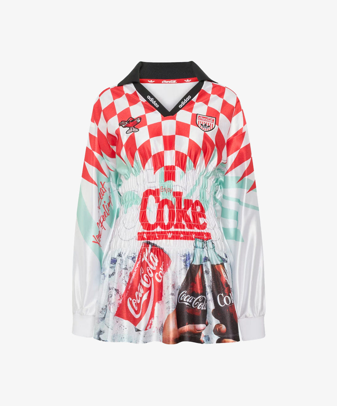 Adidas Originals | x COCA - COLA MASH UP SMOCKED JERSEY { WHITE