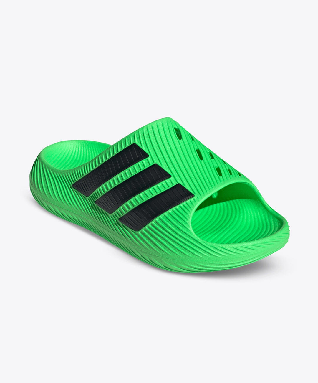 ADIDAS | PURECHILL SLIDES { SCREAMING GREEN/CORE BLACK