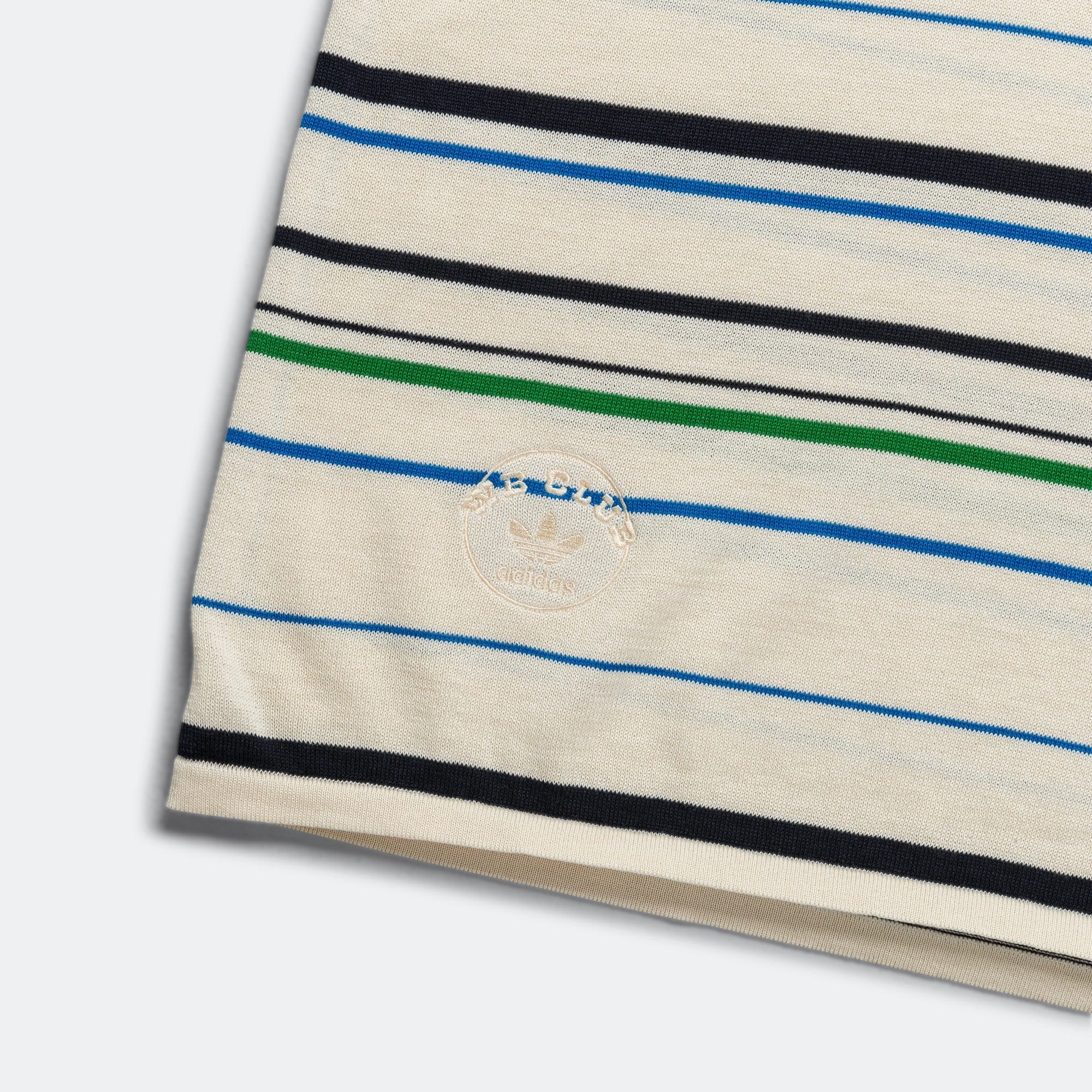 adidas Knit Polo x Wales Bonner - Wonder White/Green - Bluebird