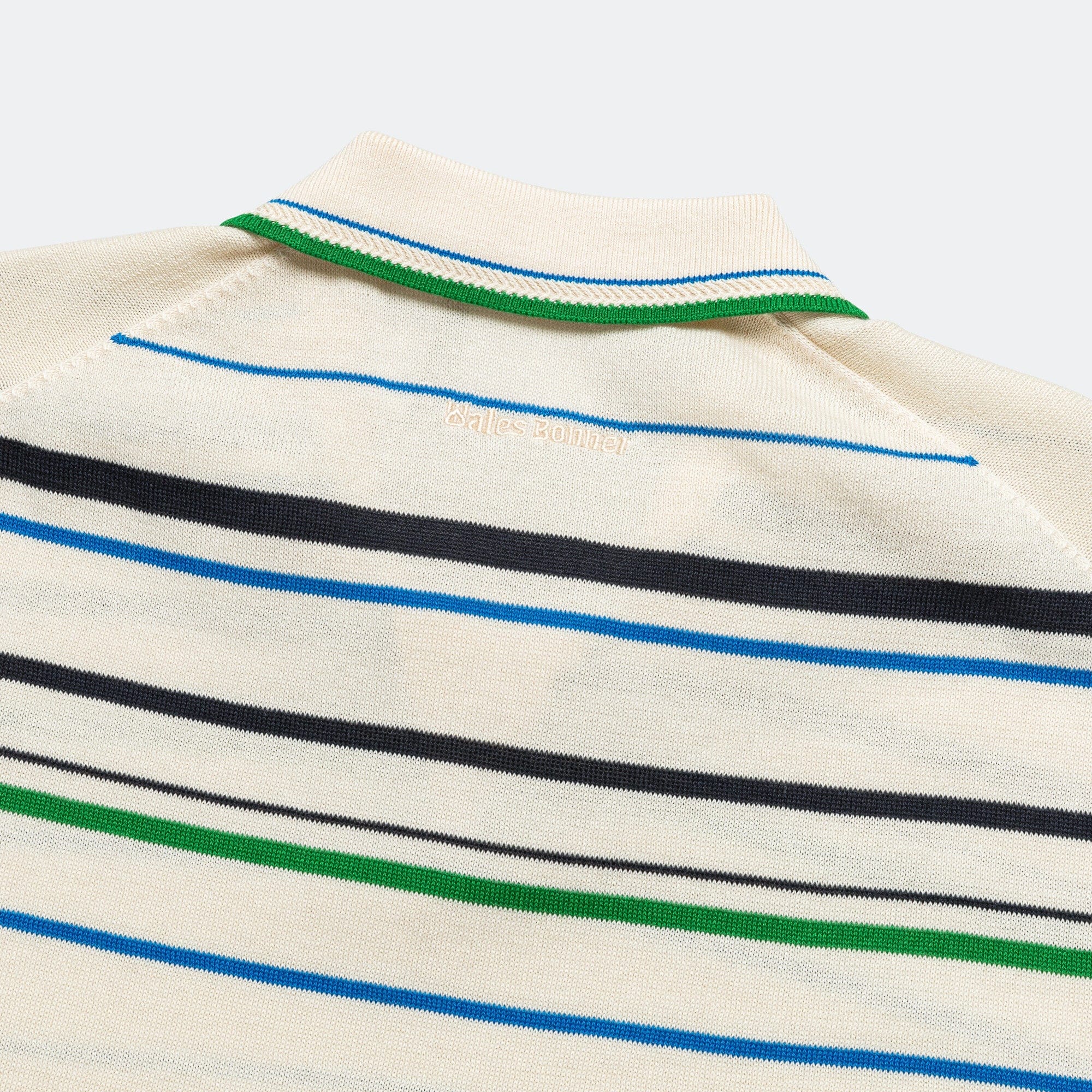 adidas Knit Polo x Wales Bonner - Wonder White/Green - Bluebird