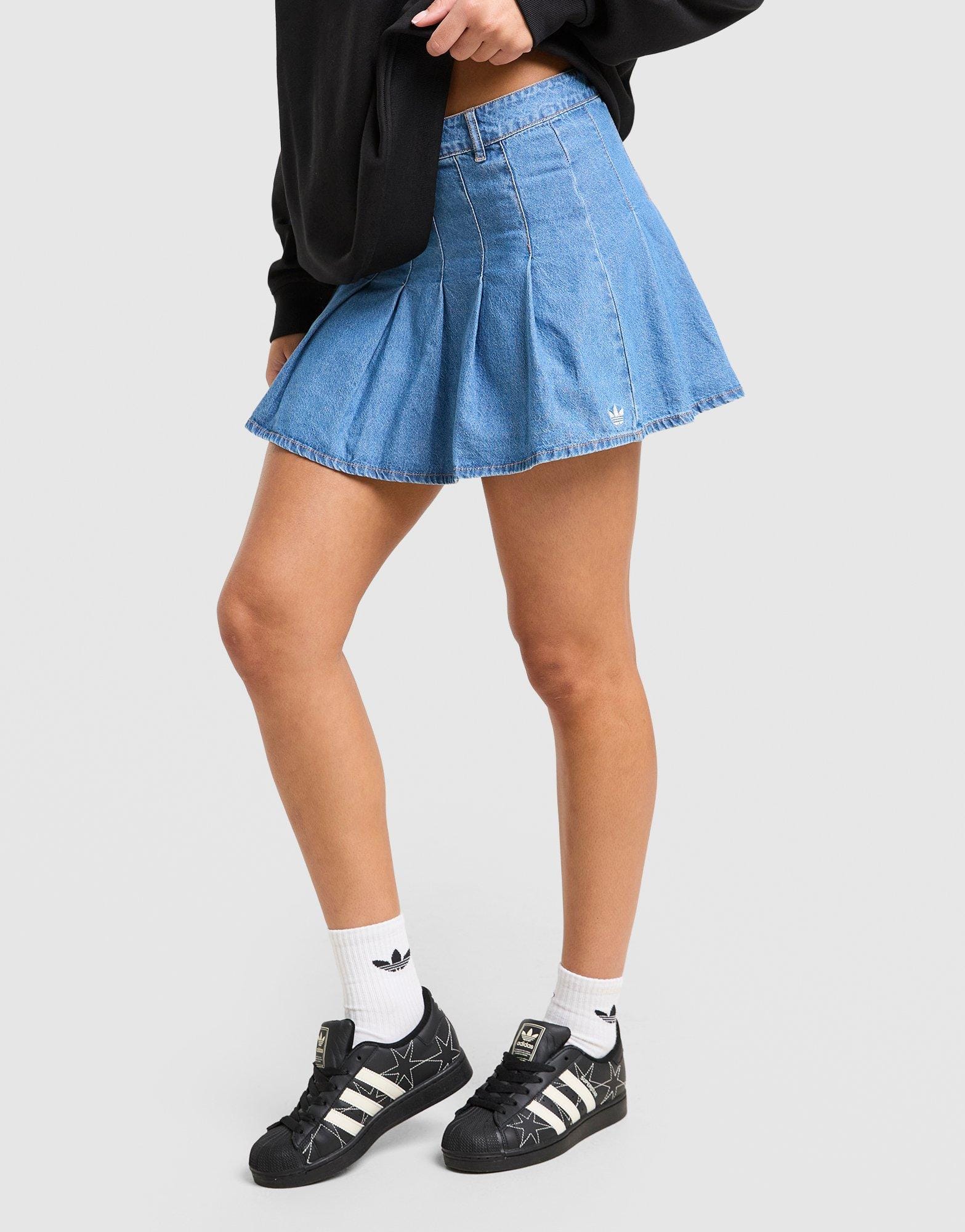 adidas Denim Pleated Skirt