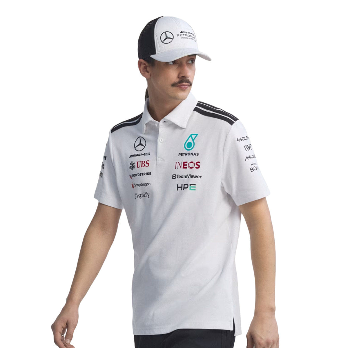 adidas + MERCEDES - AMG PETRONAS FORMULA 1 TEAM ENGINEERS POLO Shirt White