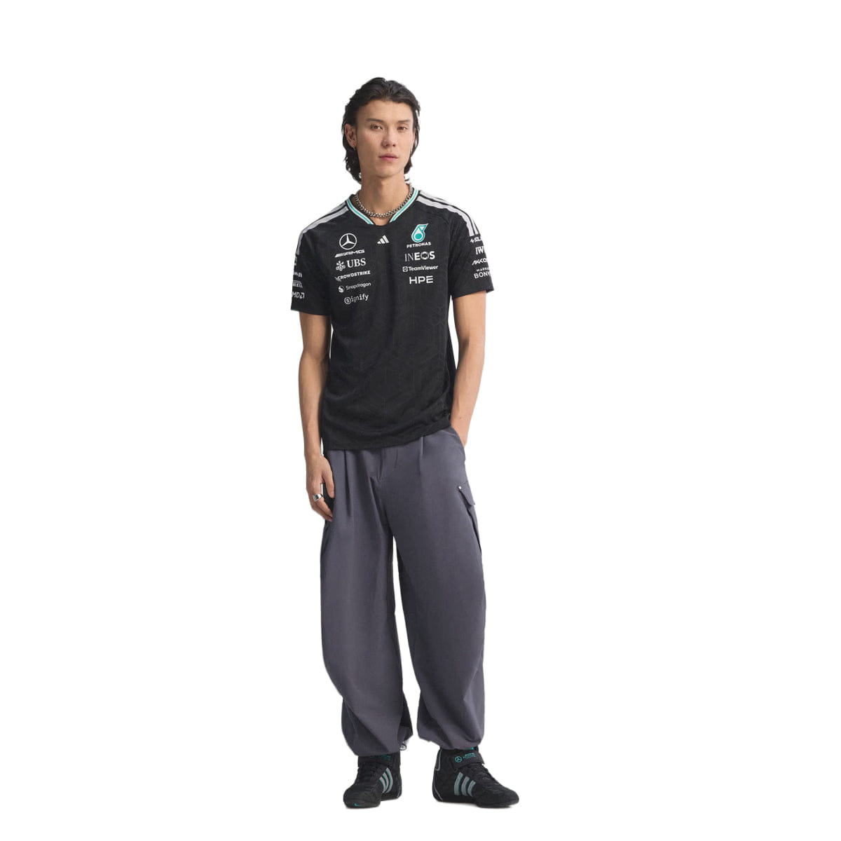 adidas MERCEDES - AMG PETRONAS FORMULA 1 TEAM DRIVER JERSEY AUTHENTIC BLACK