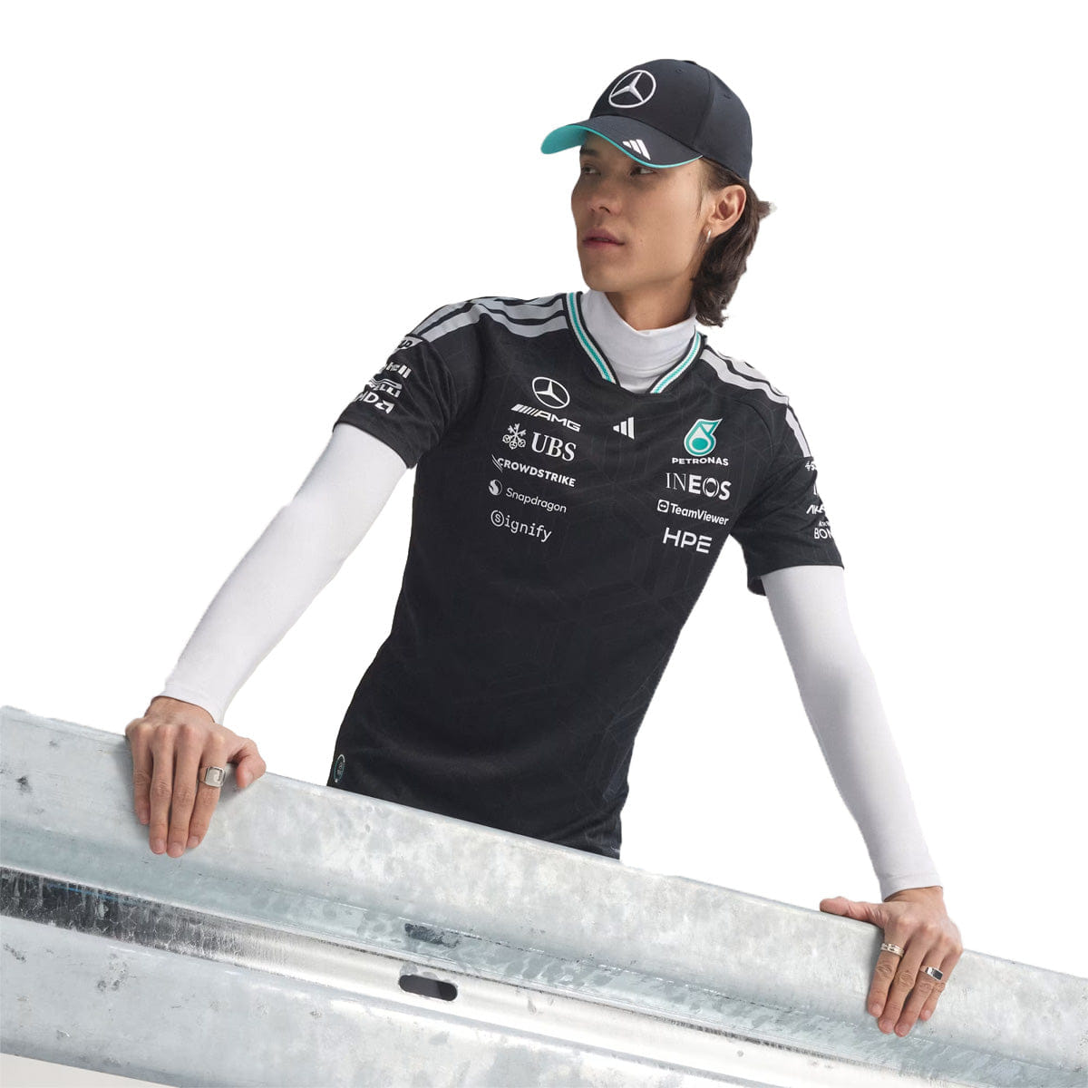 adidas MERCEDES - AMG PETRONAS FORMULA 1 TEAM DRIVER JERSEY AUTHENTIC BLACK