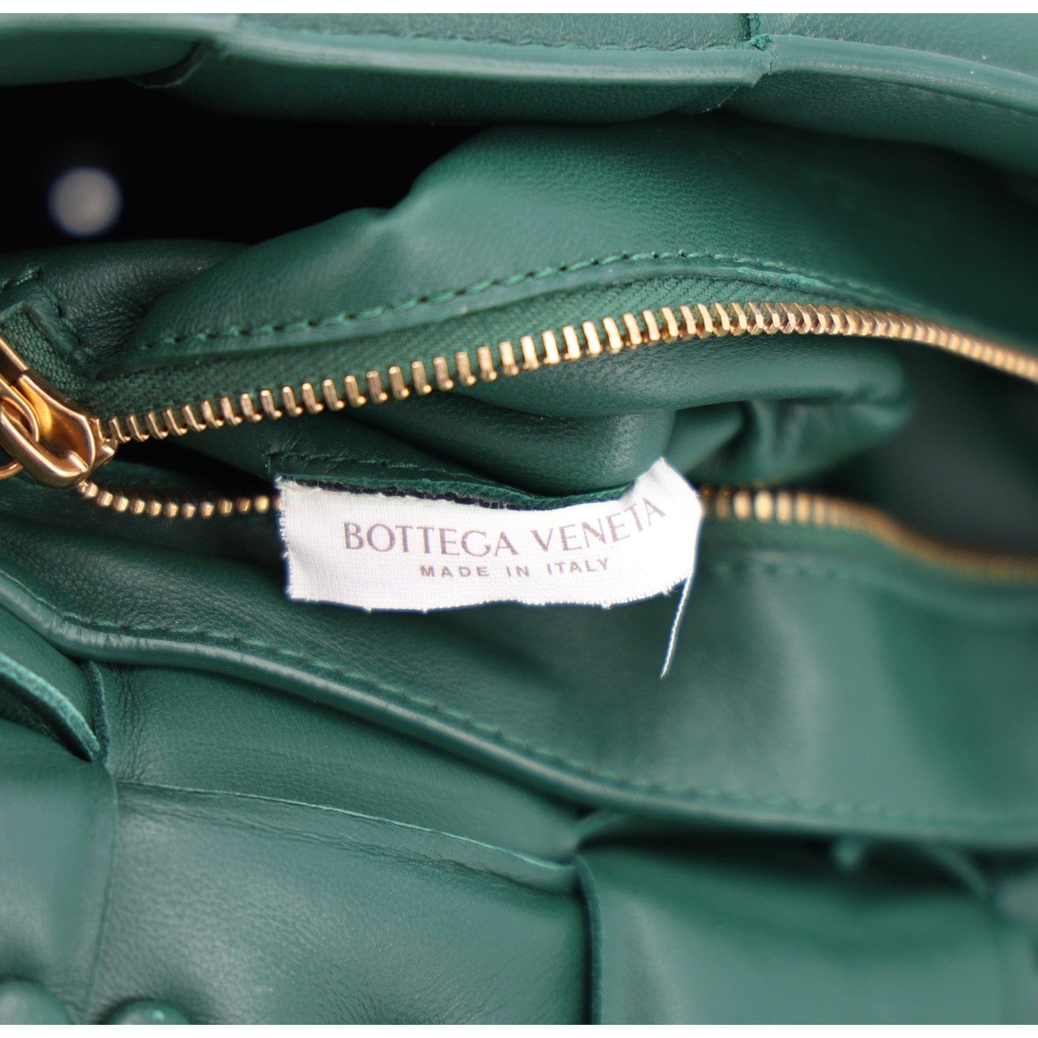 Bottega Veneta Lambskin Maxi Intreccio Padded Chain Cassette Crossbody Bag Raintree
