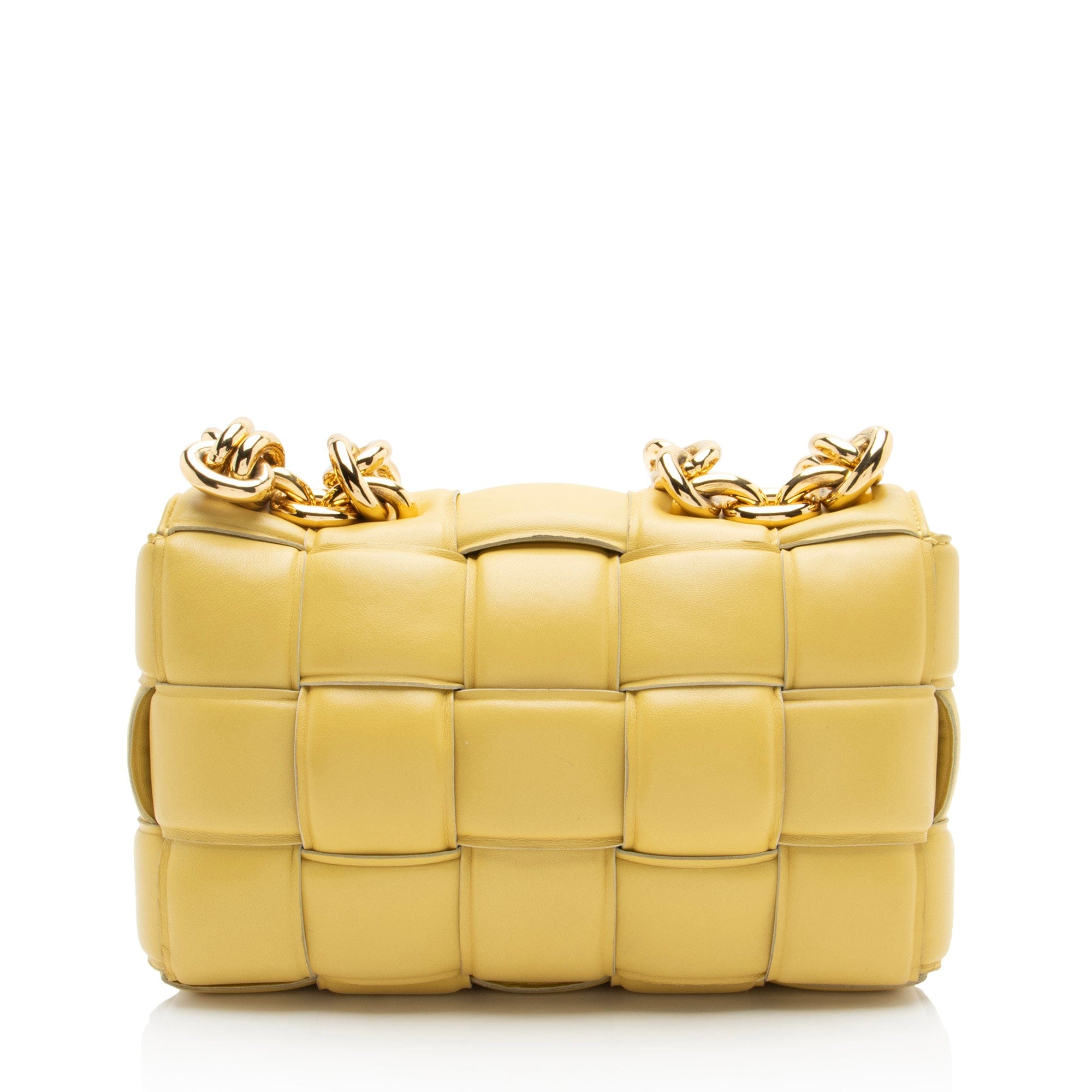 Bottega Veneta Lambskin Cassette Chain Maxi Shoulder Bag