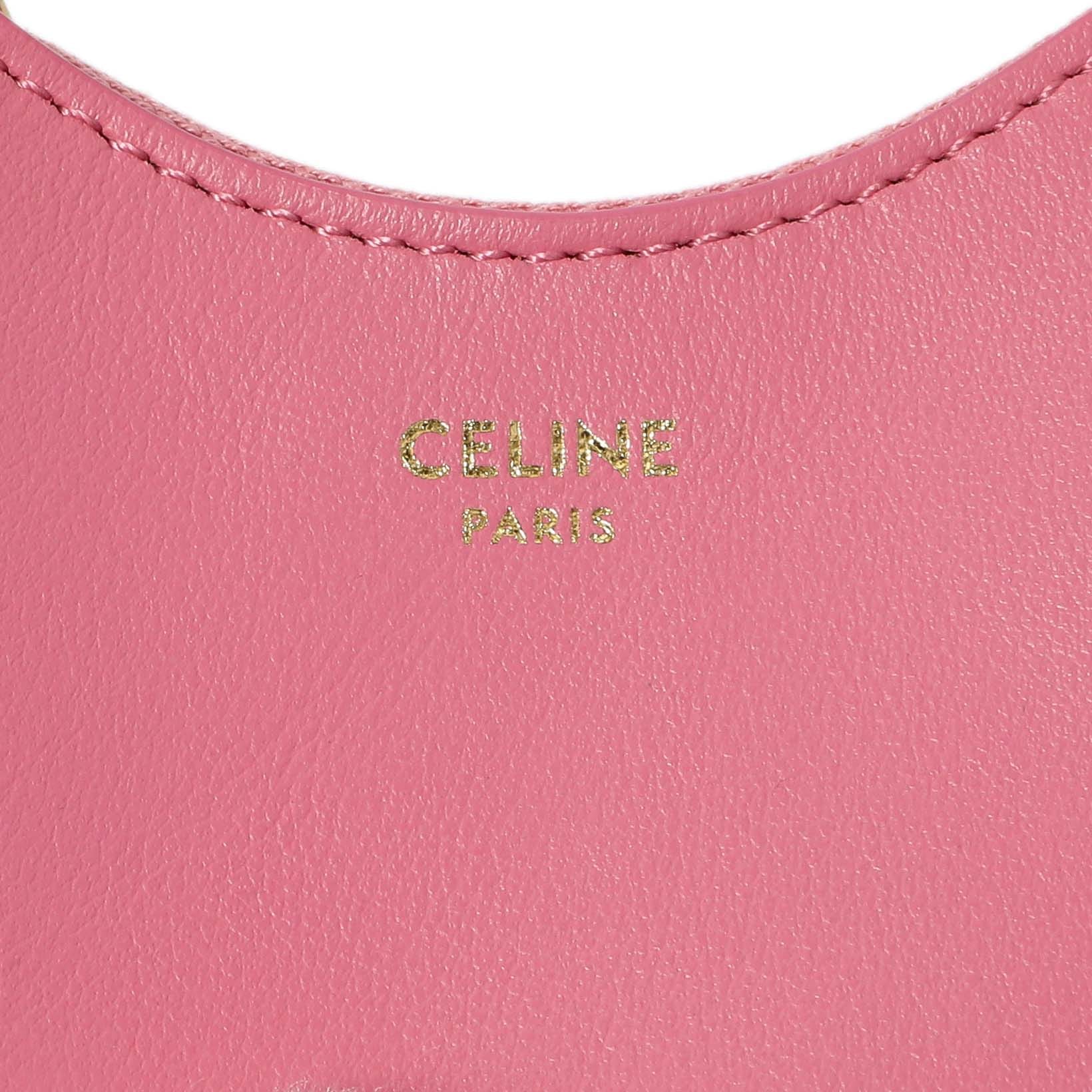 Celine Pink Calfskin Micro Ava Pouch Charm