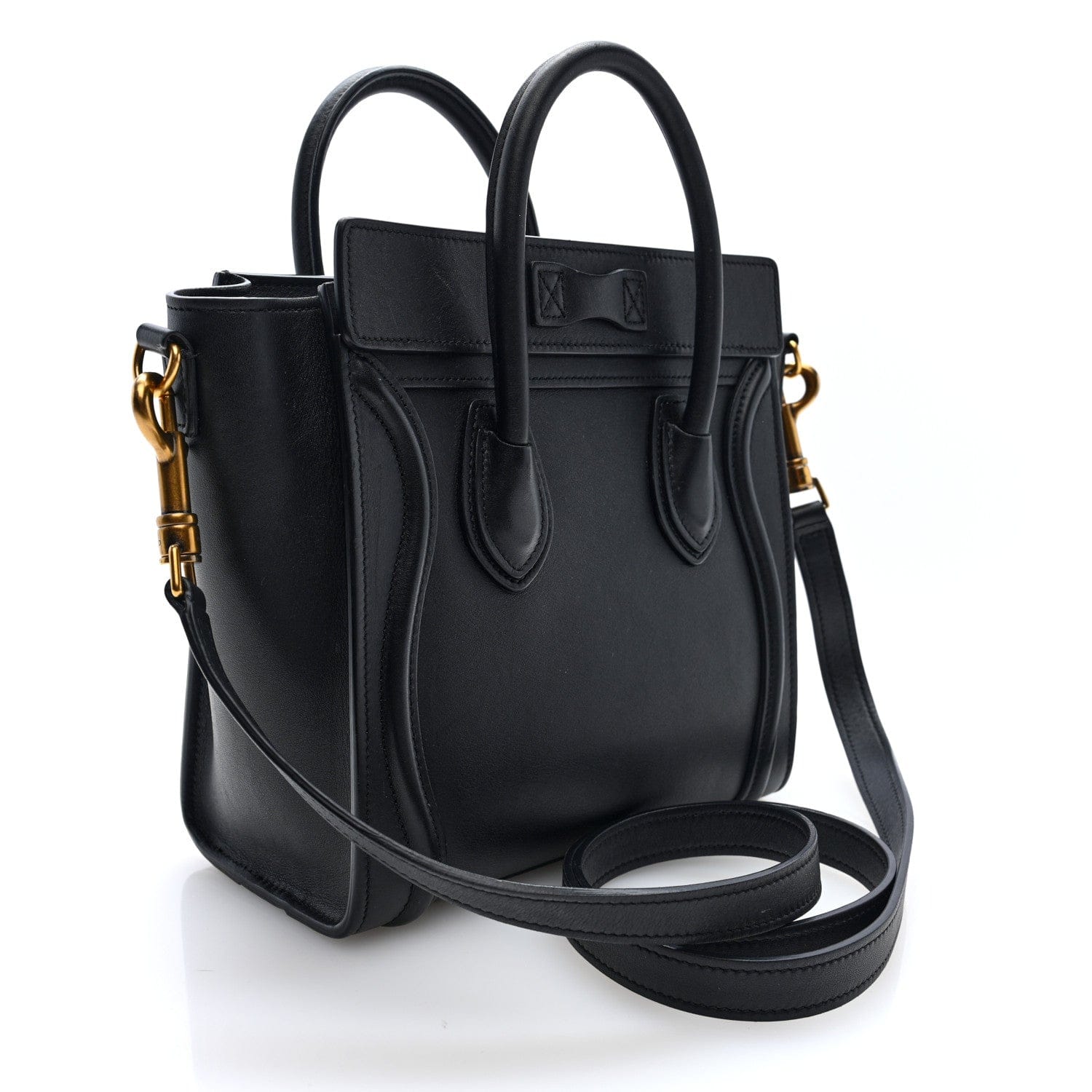 Celine Smooth Calfskin Nano Luggage Black
