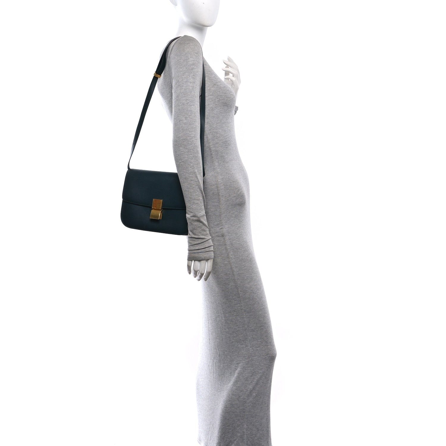 Celine Box Calfskin Classic Box Medium Flap Bag Amazone