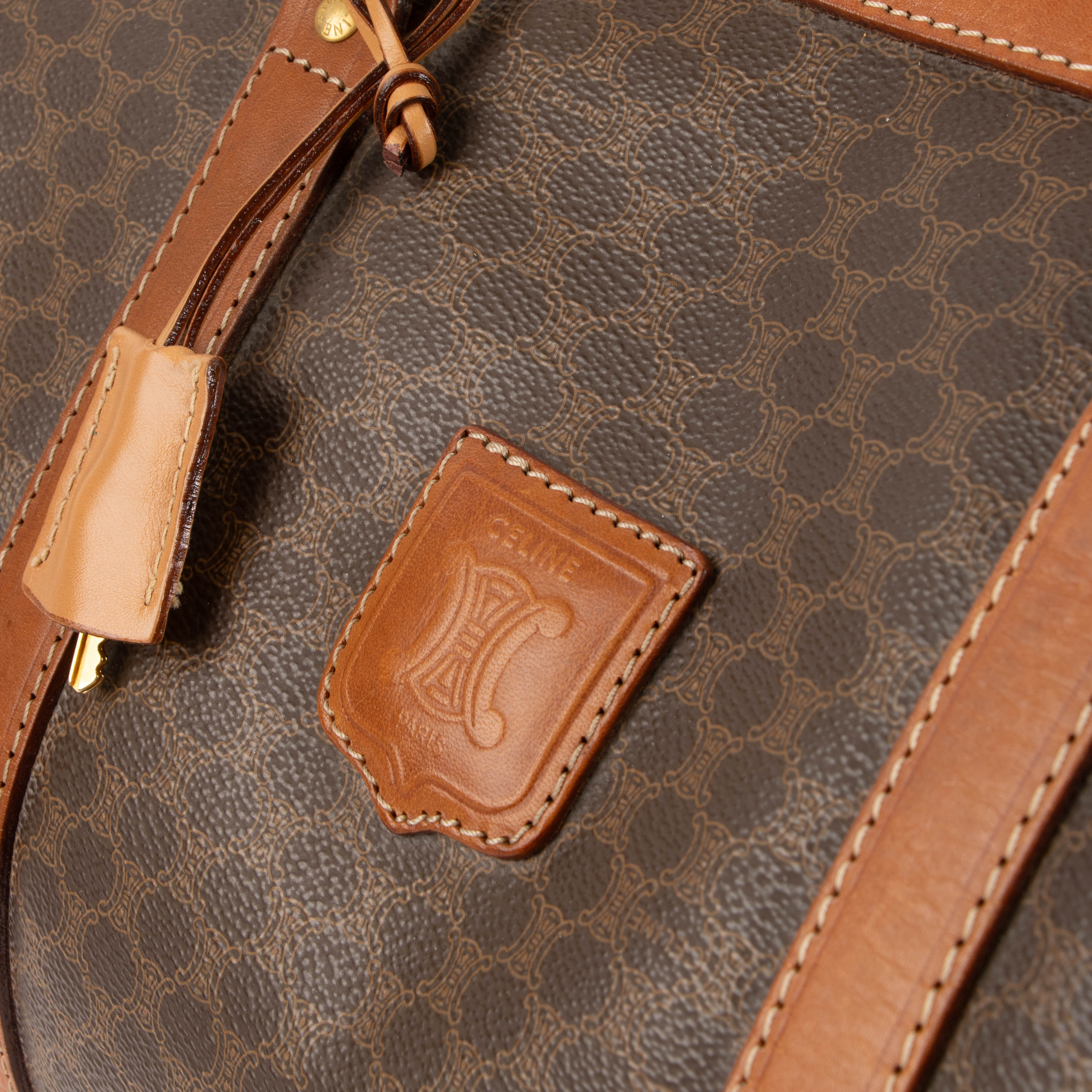 Celine Macadam Canvas Boston Bag