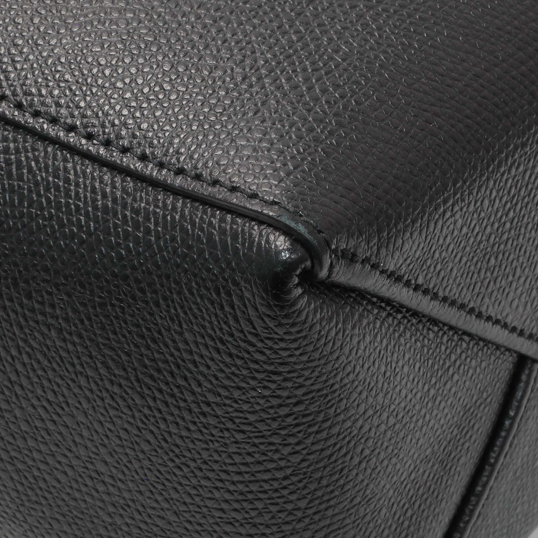 Celine Black Grained Calfskin Small Vertical Cabas