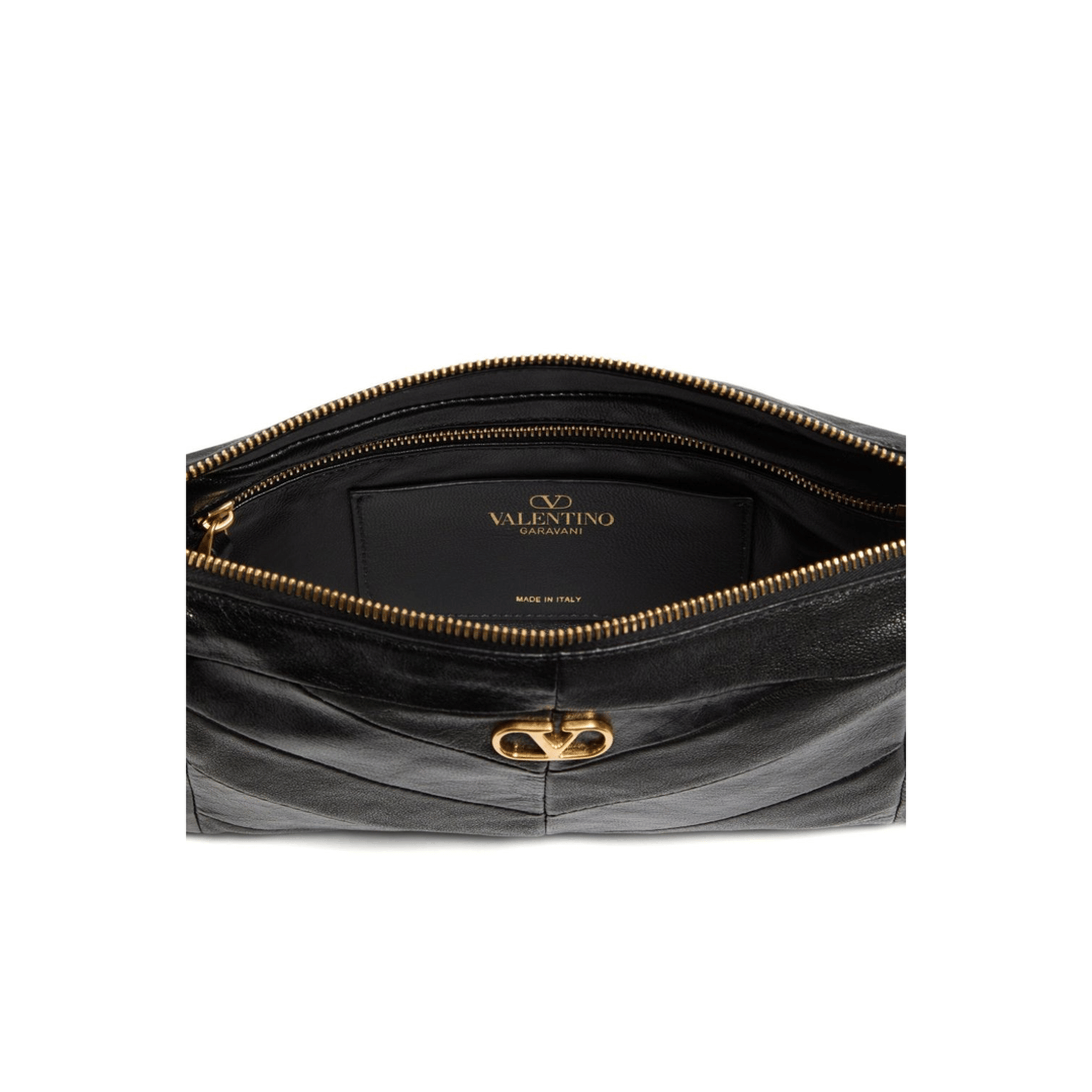 Valentino Panthea Small Nappa Leather Shoulder Bag - Black
