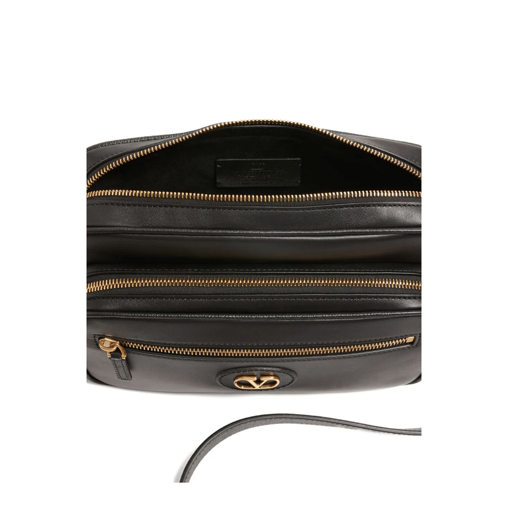 Valentino Antibes Calfskin Shoulder Bag - Black