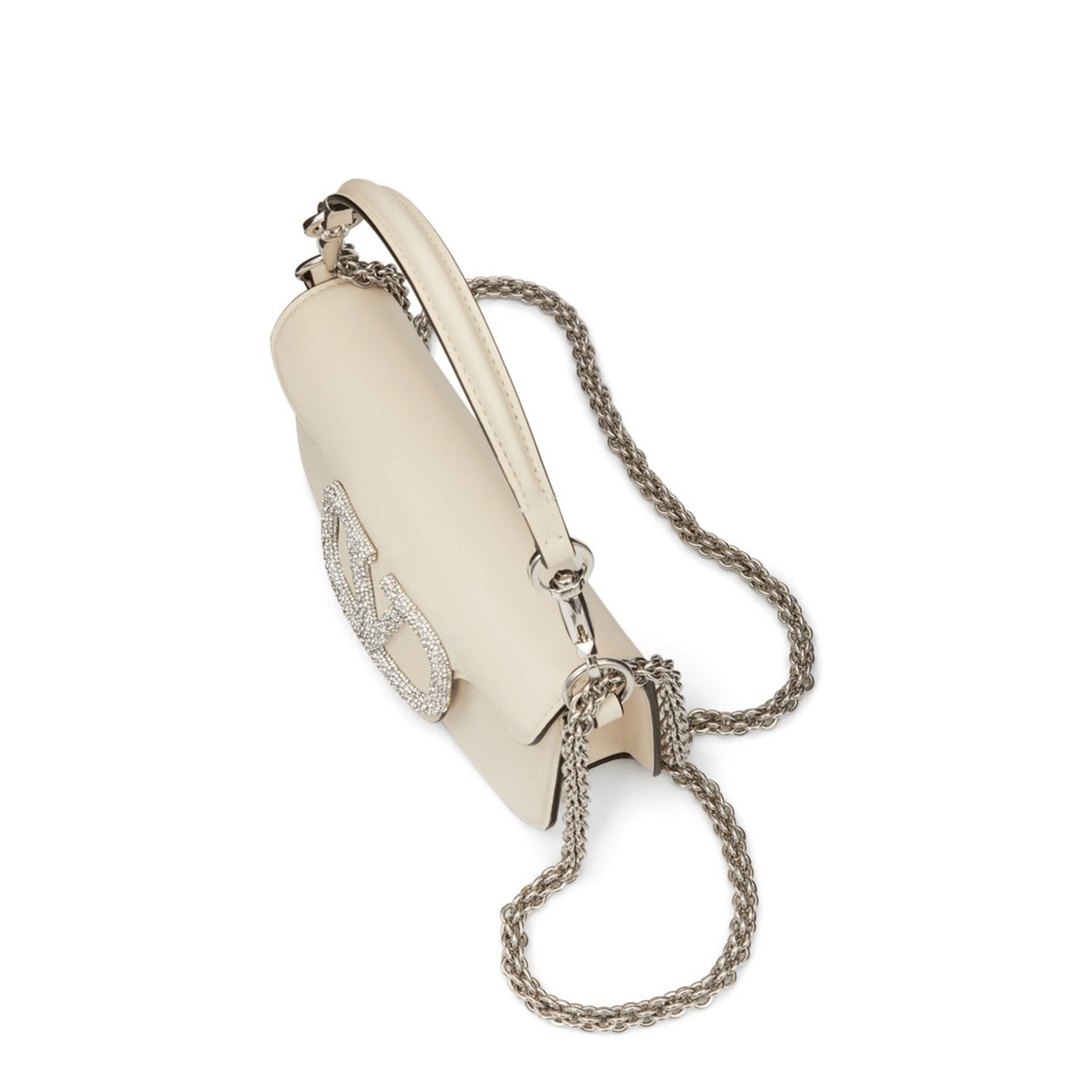 Valentino Locò Small Calfskin Shoulder Bag - Ivory