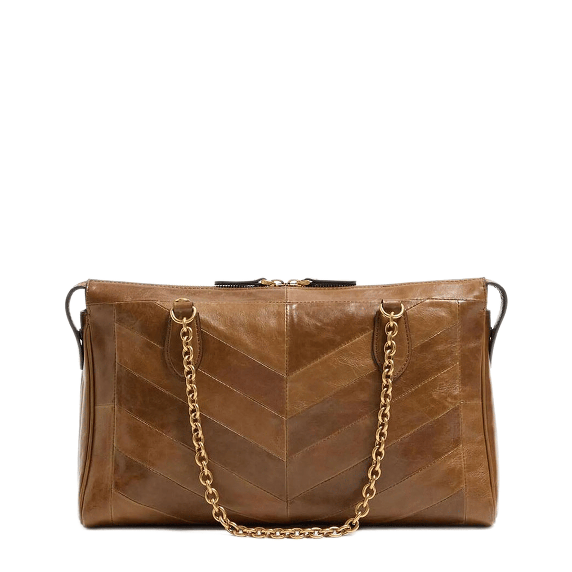 Valentino Panthea Nappa Leather Shoulder Bags - Brown