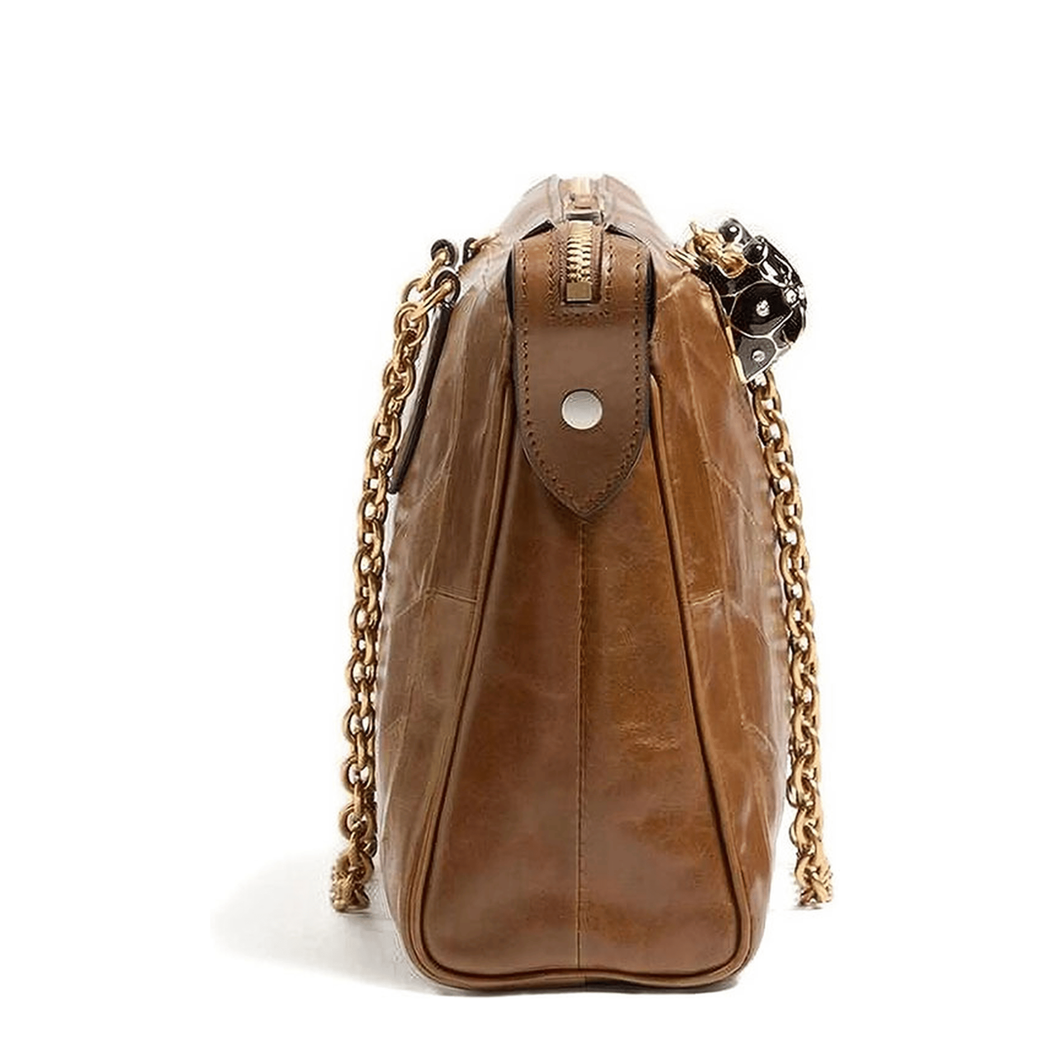 Valentino Panthea Nappa Leather Shoulder Bags - Brown