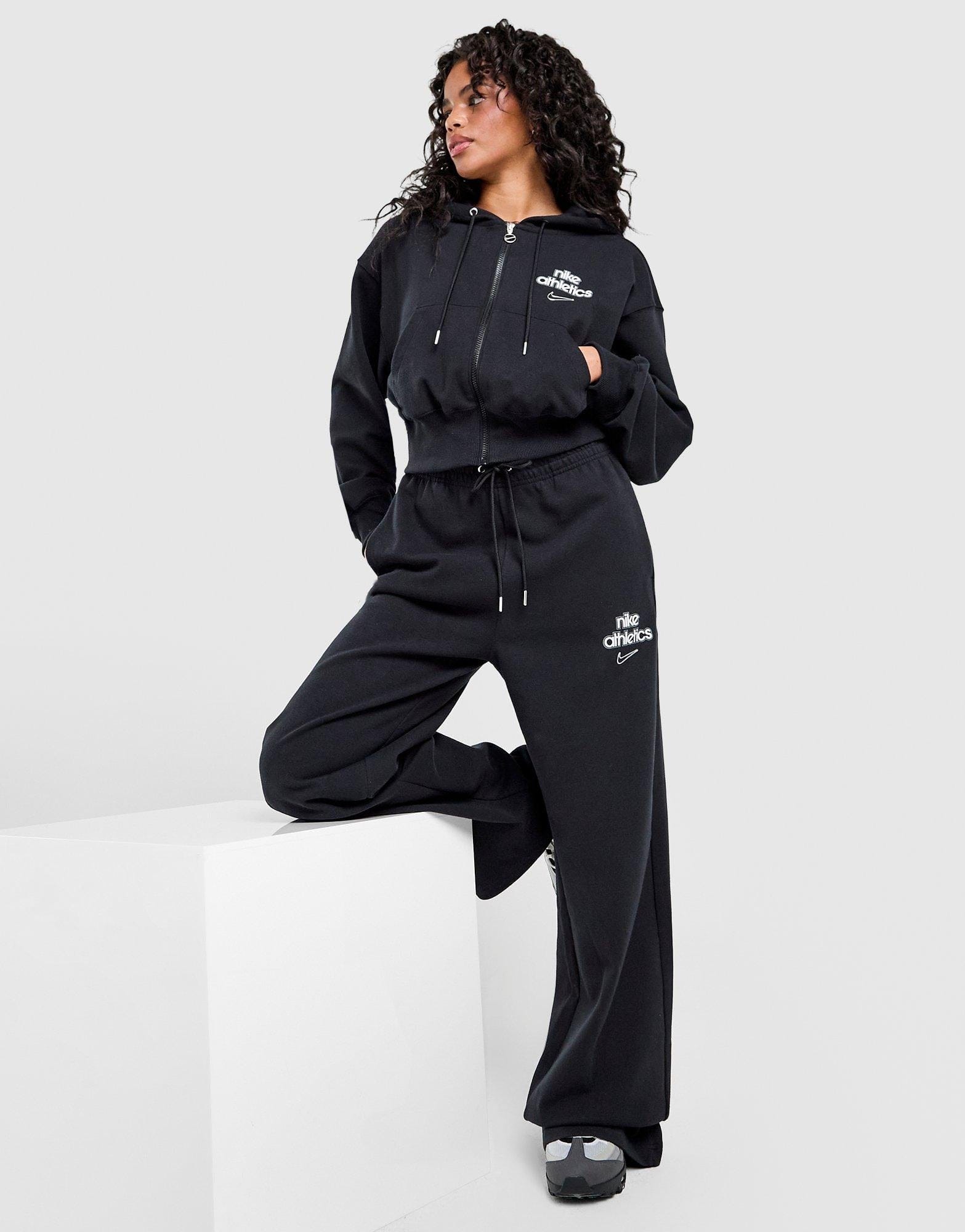 Nike Graphic Swoosh Wide Leg Joggers