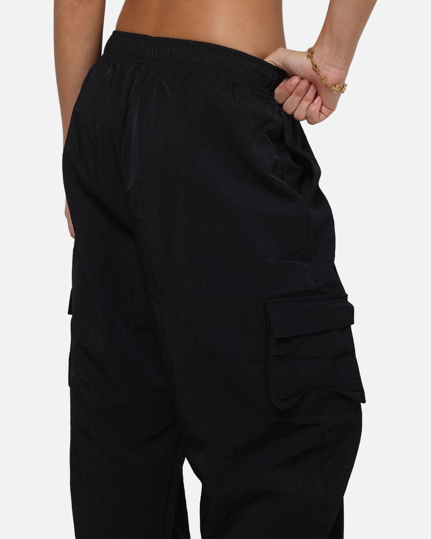 Nike Women's Sportswear Essential High - Rise Woven Cargo Pants Black/White