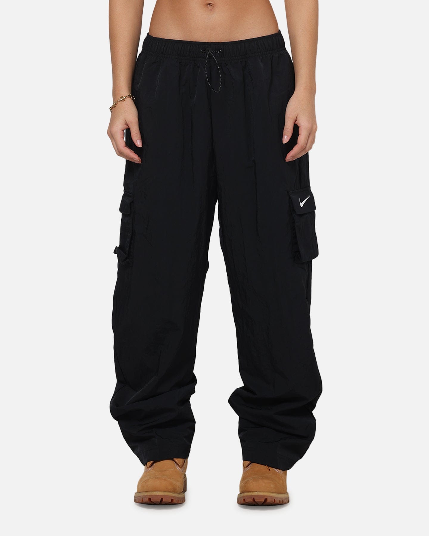 Nike Women's Sportswear Essential High - Rise Woven Cargo Pants Black/White