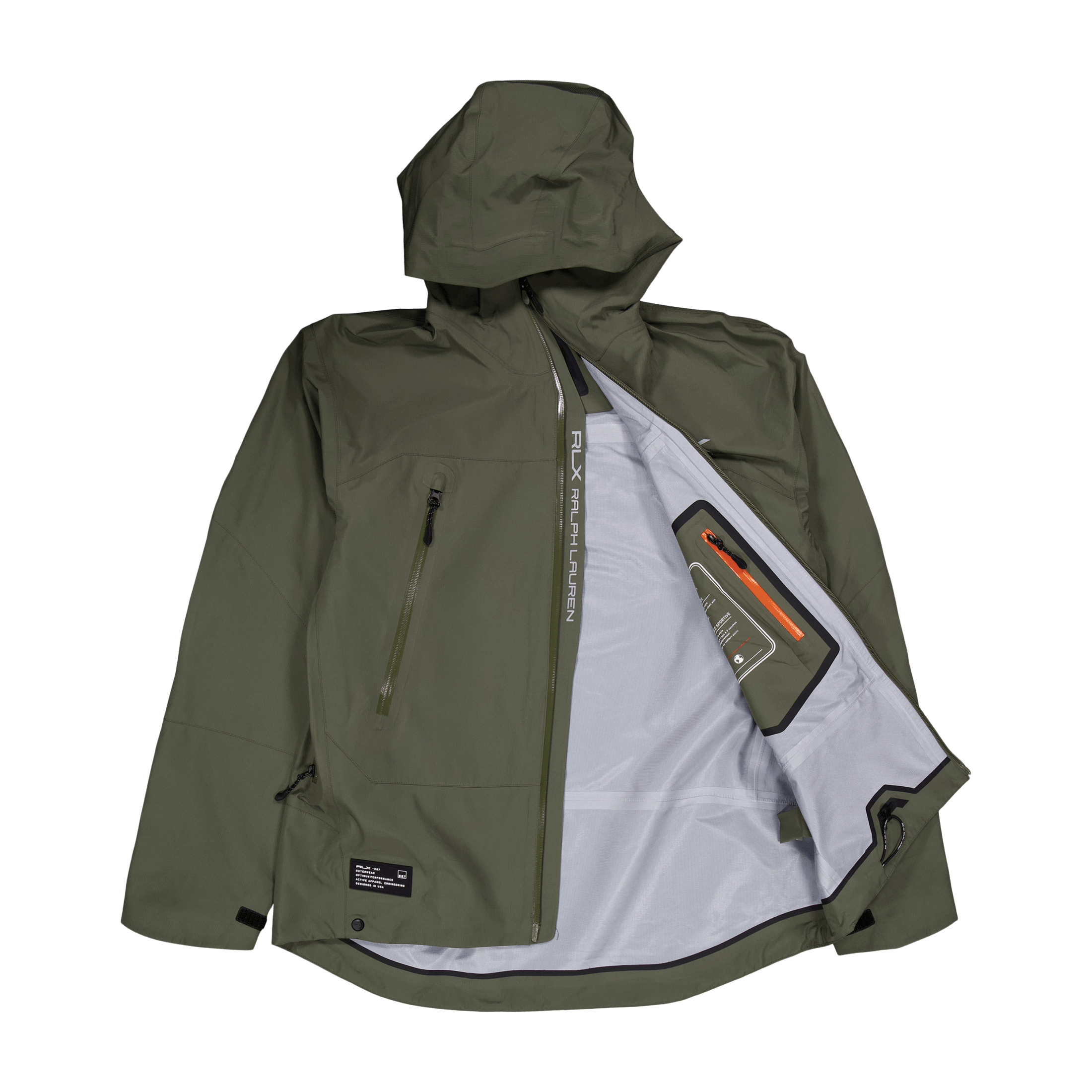 Polo Ralph Lauren Water - Repellent Hooded Jacket Fossil Green