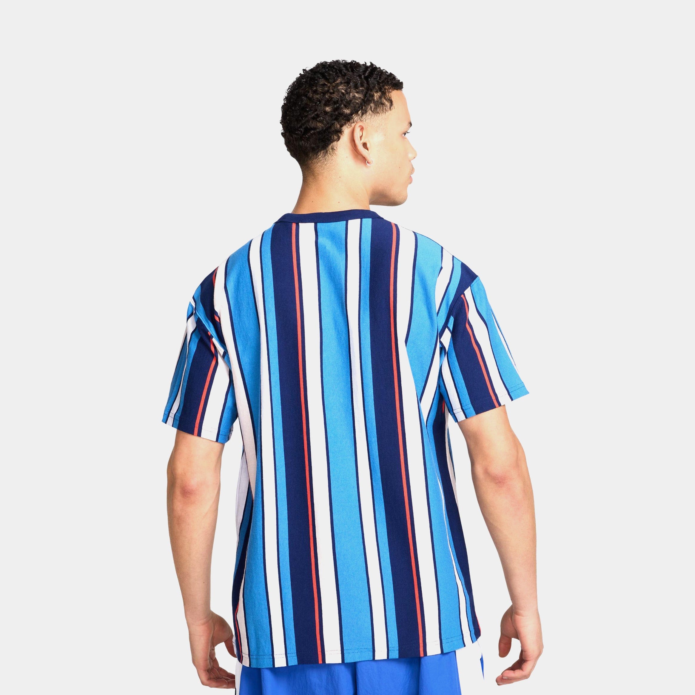 Nike NSW Max 90 Stripe Mens Short Sleeve Shirt (Blue/Black)