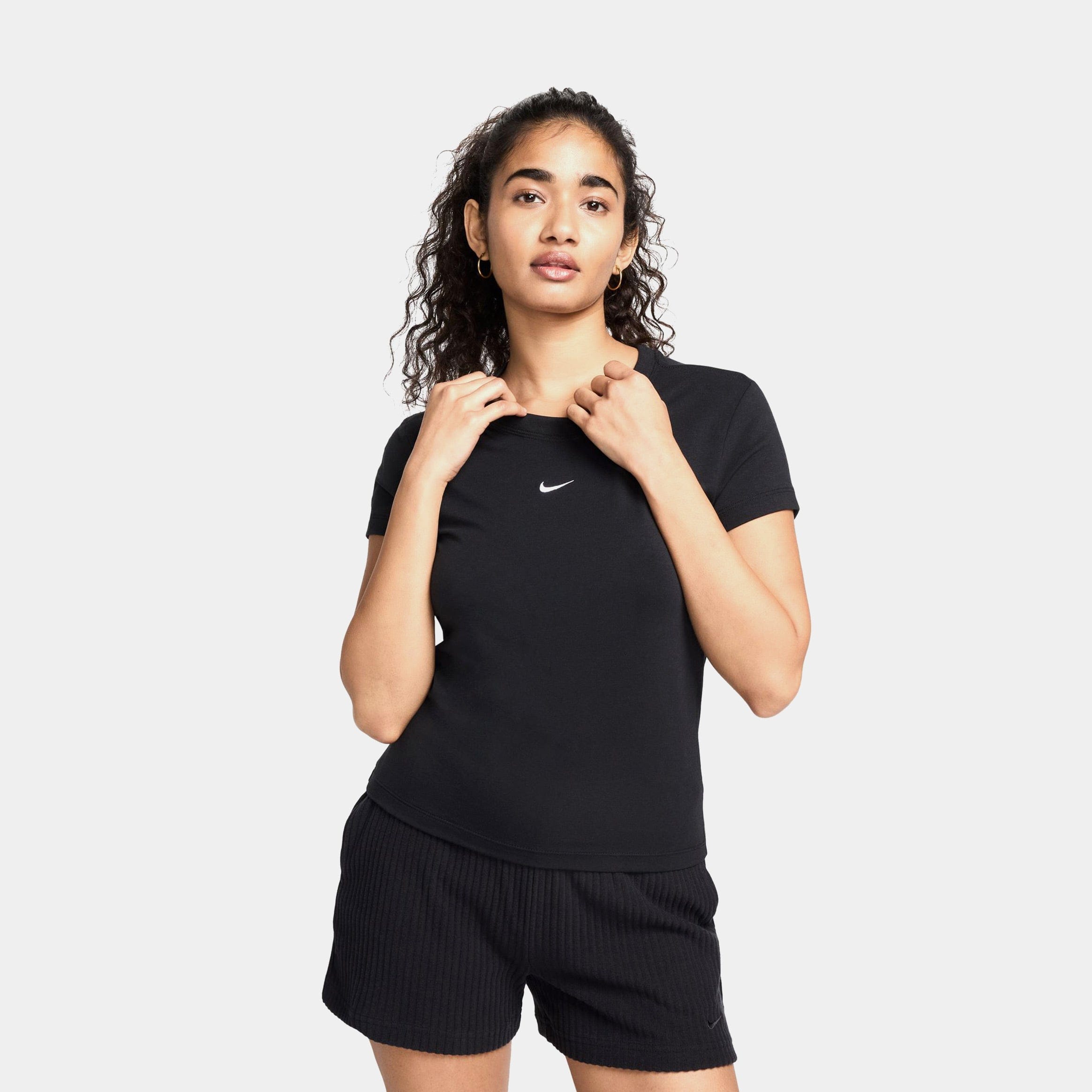 Nike NSW Chill Knit Womens Short Sleeve Shirt (Black)