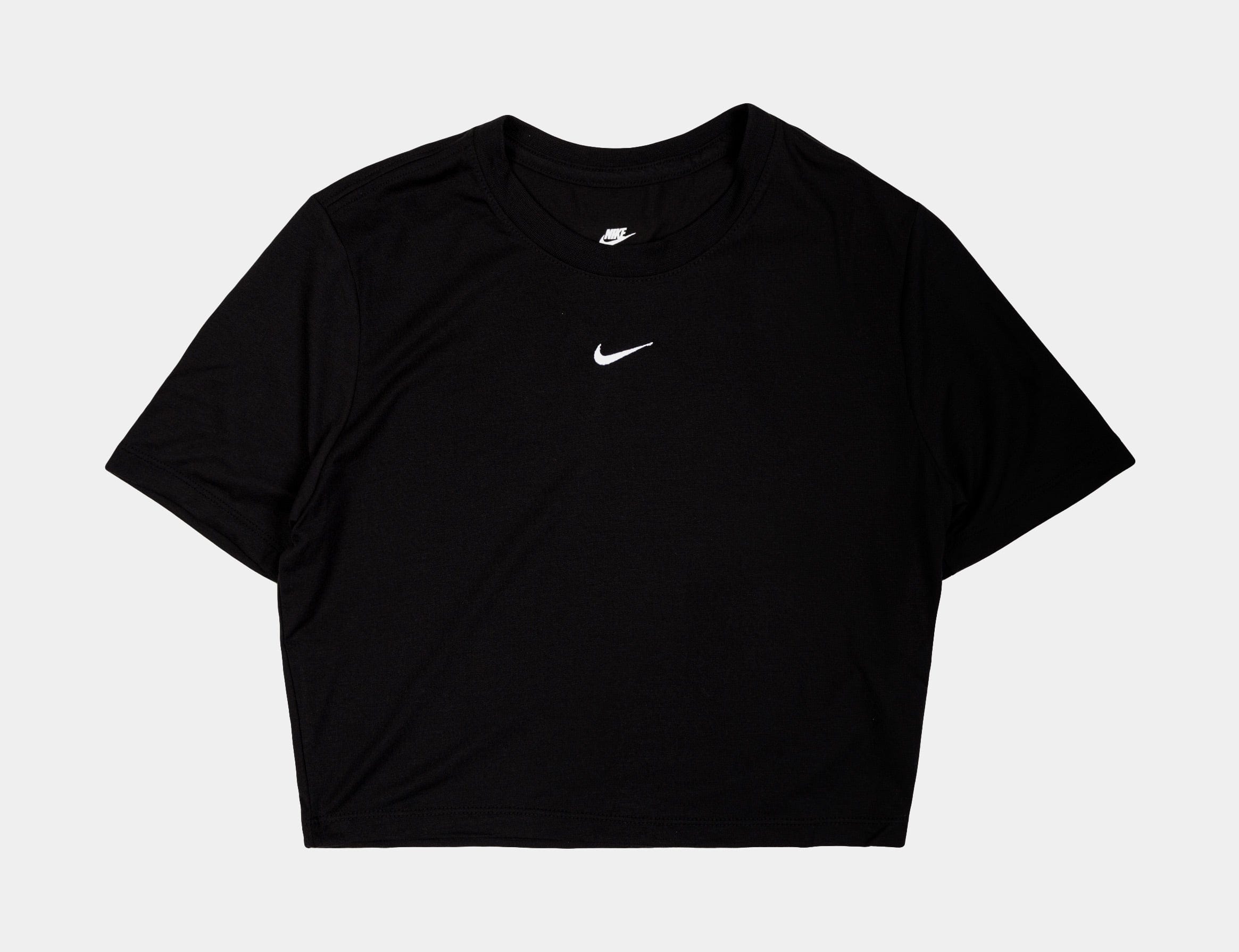 Nike Essential Slim Crop Womens Short Sleeve Shirt (Black)