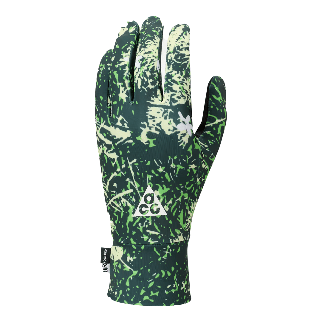 Nike ACG DRI - FIT LIGHTWEIGHT GLOVES MEAN GREEN / SUMMIT WHITE