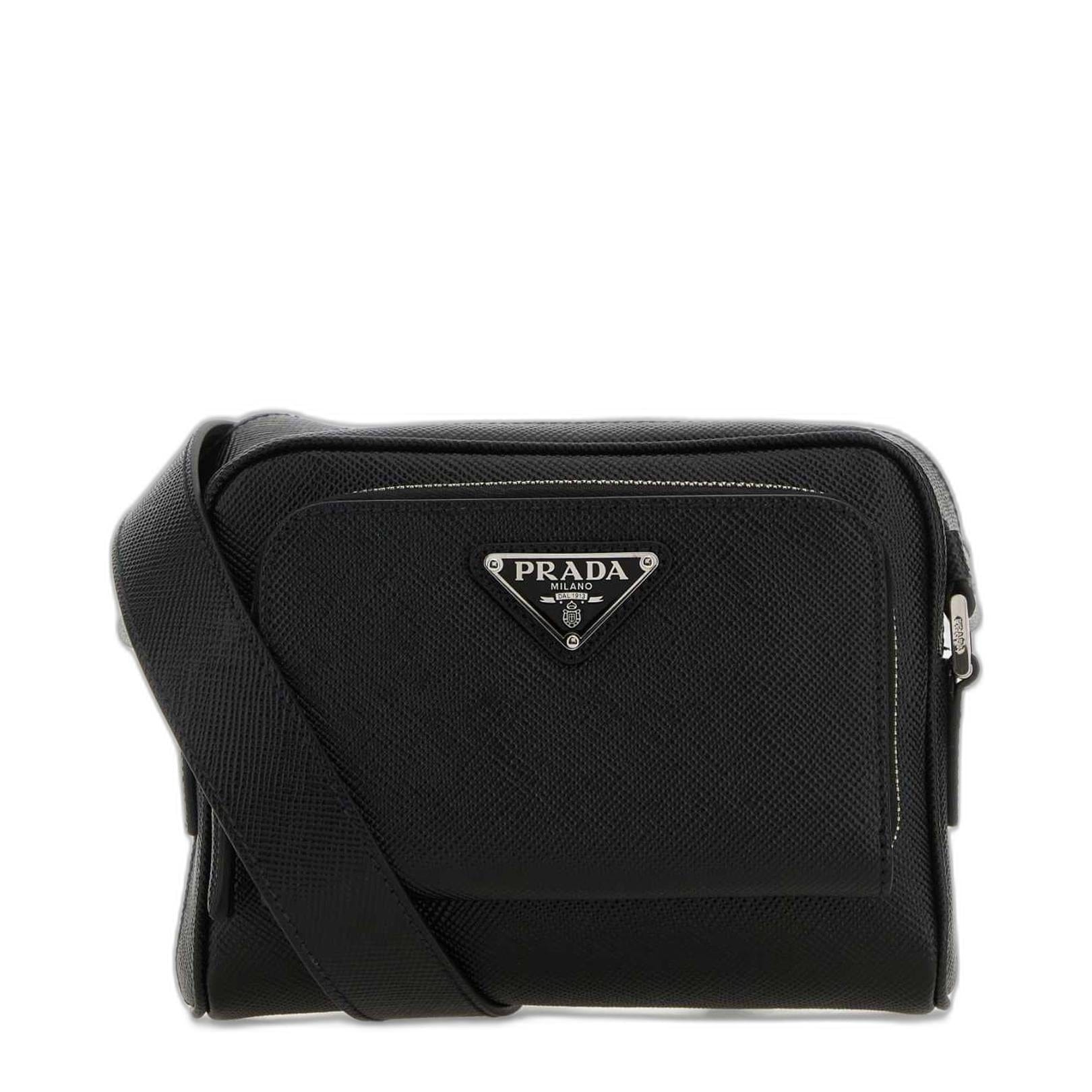 Prada Re - Nylon One Size Leather Shoulder Bag - Black