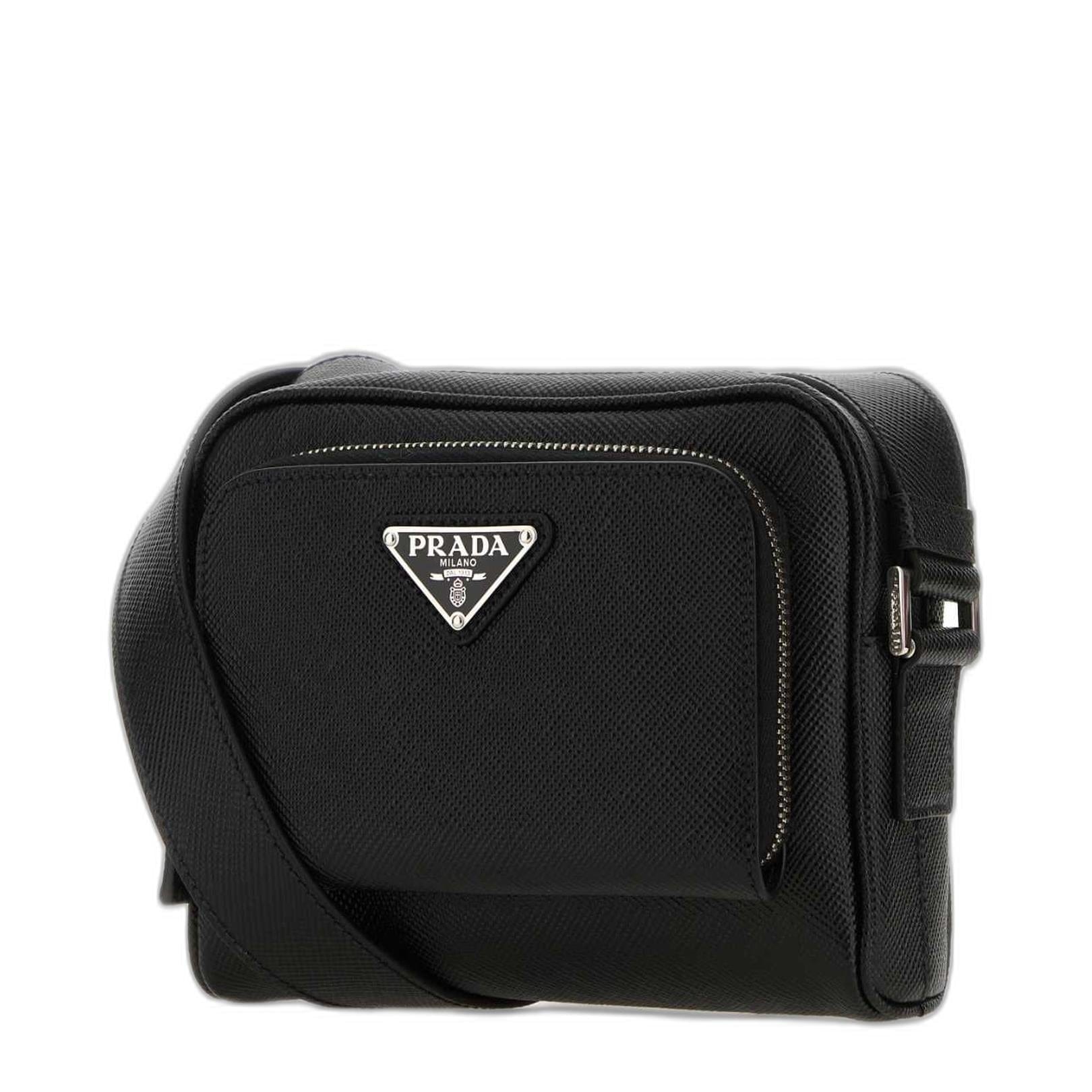 Prada Re - Nylon One Size Leather Shoulder Bag - Black