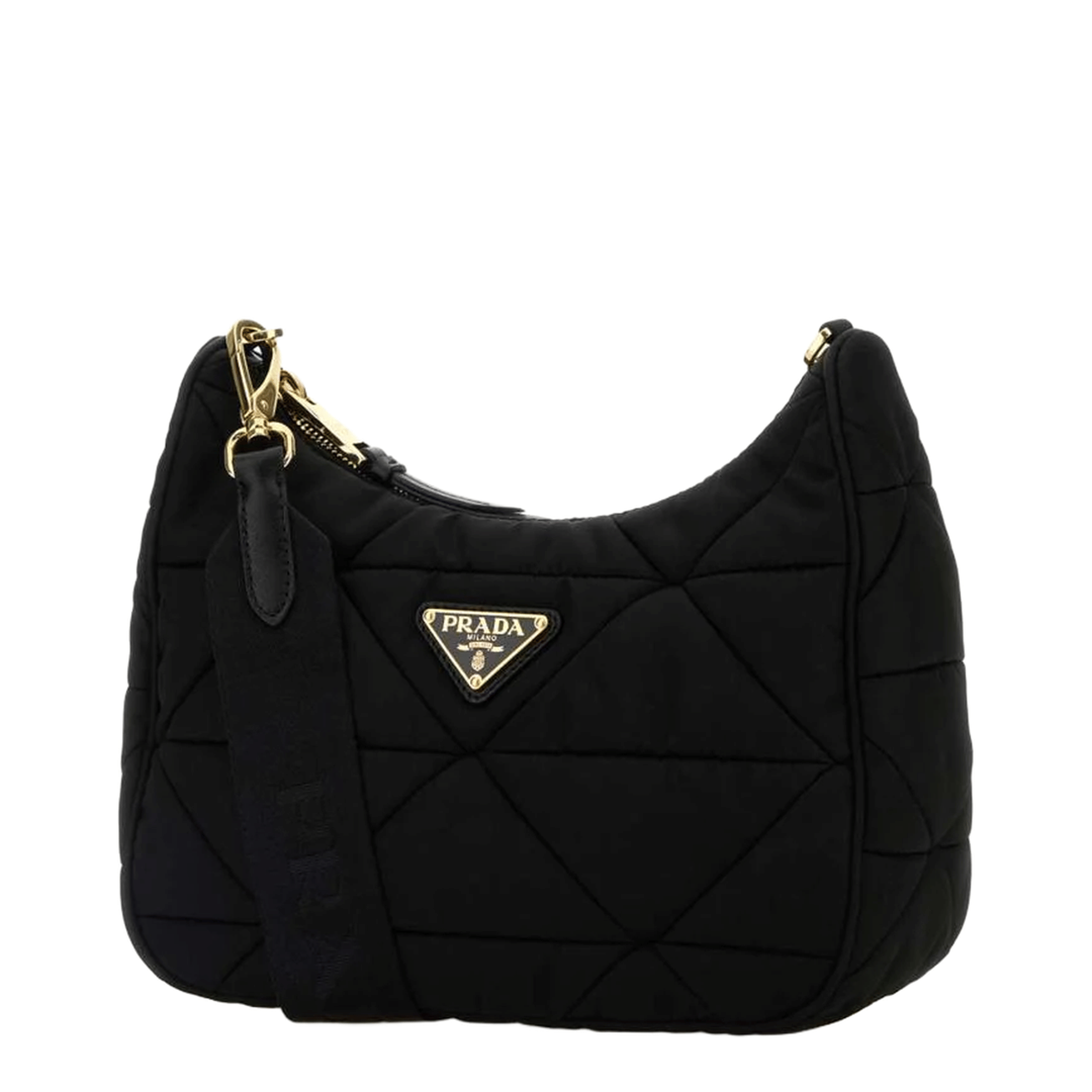 Prada Padded Re - Nylon Shoulder Bag - Black