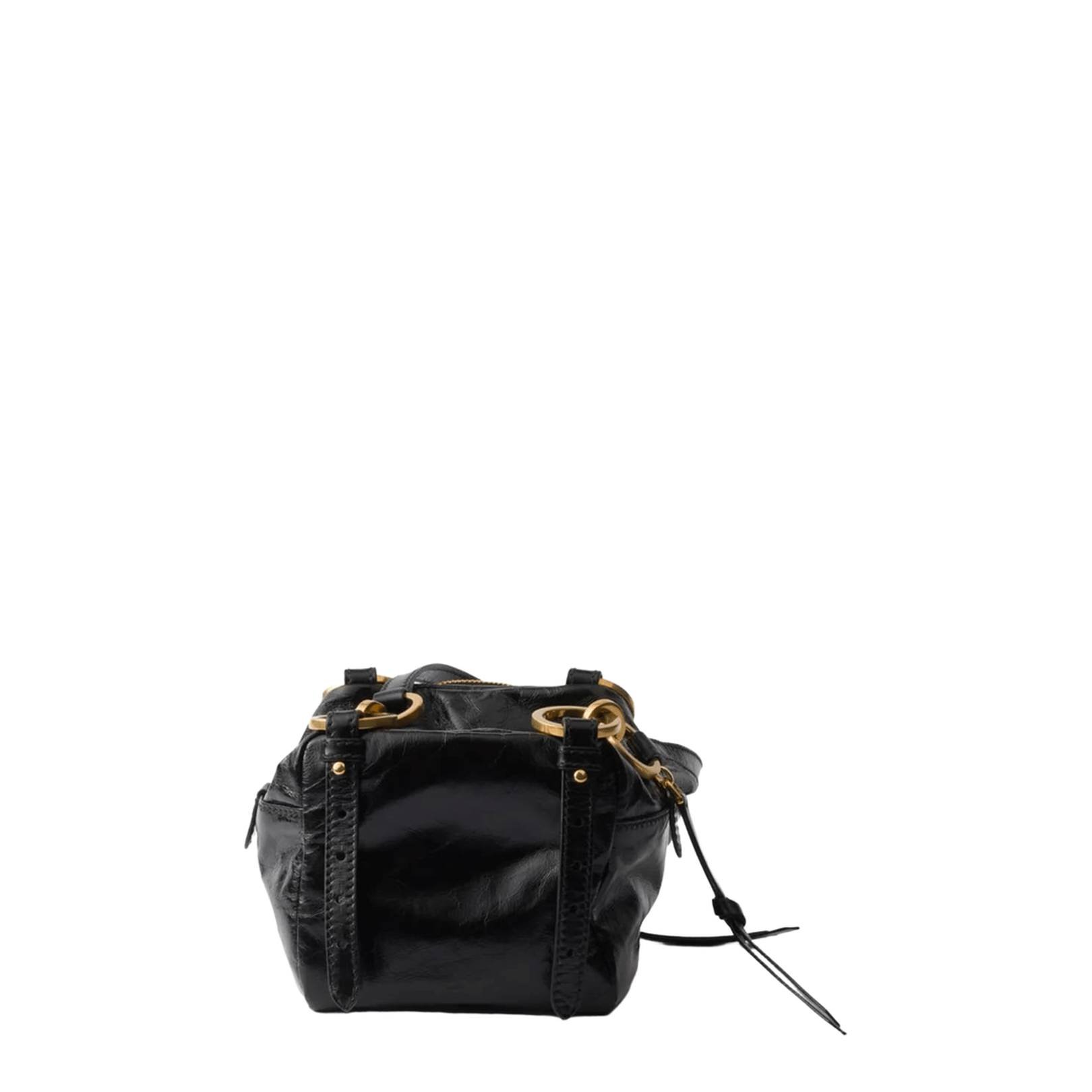 Prada BAULETTO Mini Calfskin Top - handle Bag - Black