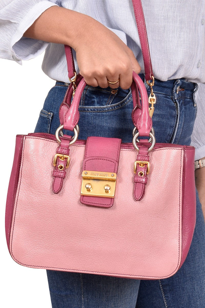 Miu Miu Madras Bi Colour Shoulder Bag