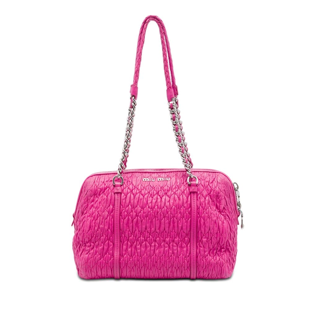 Miu Miu Matelasse Lambskin Shoulder Bag