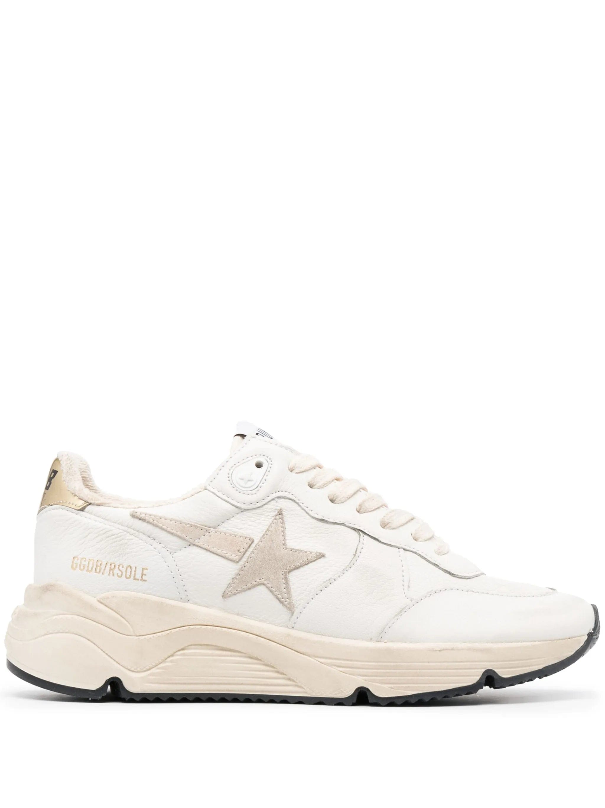 Golden Goose logo - print leather sneakers