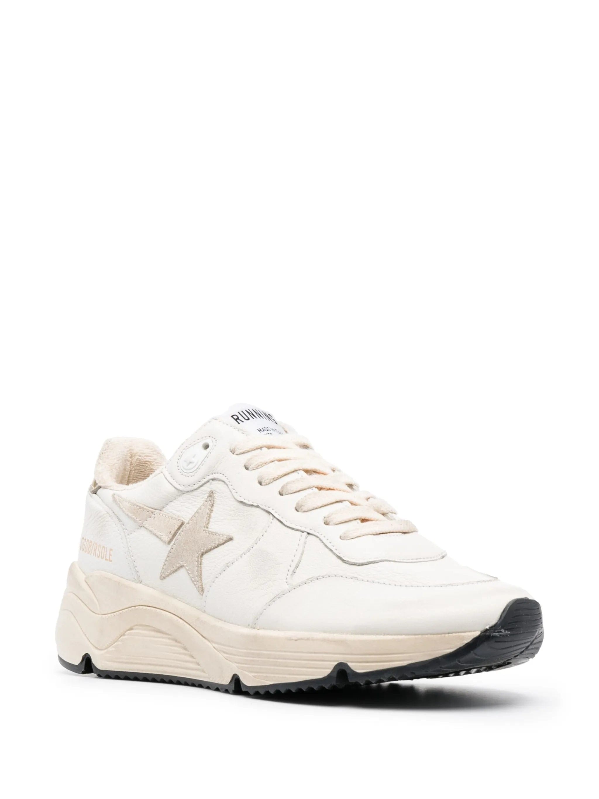 Golden Goose logo - print leather sneakers
