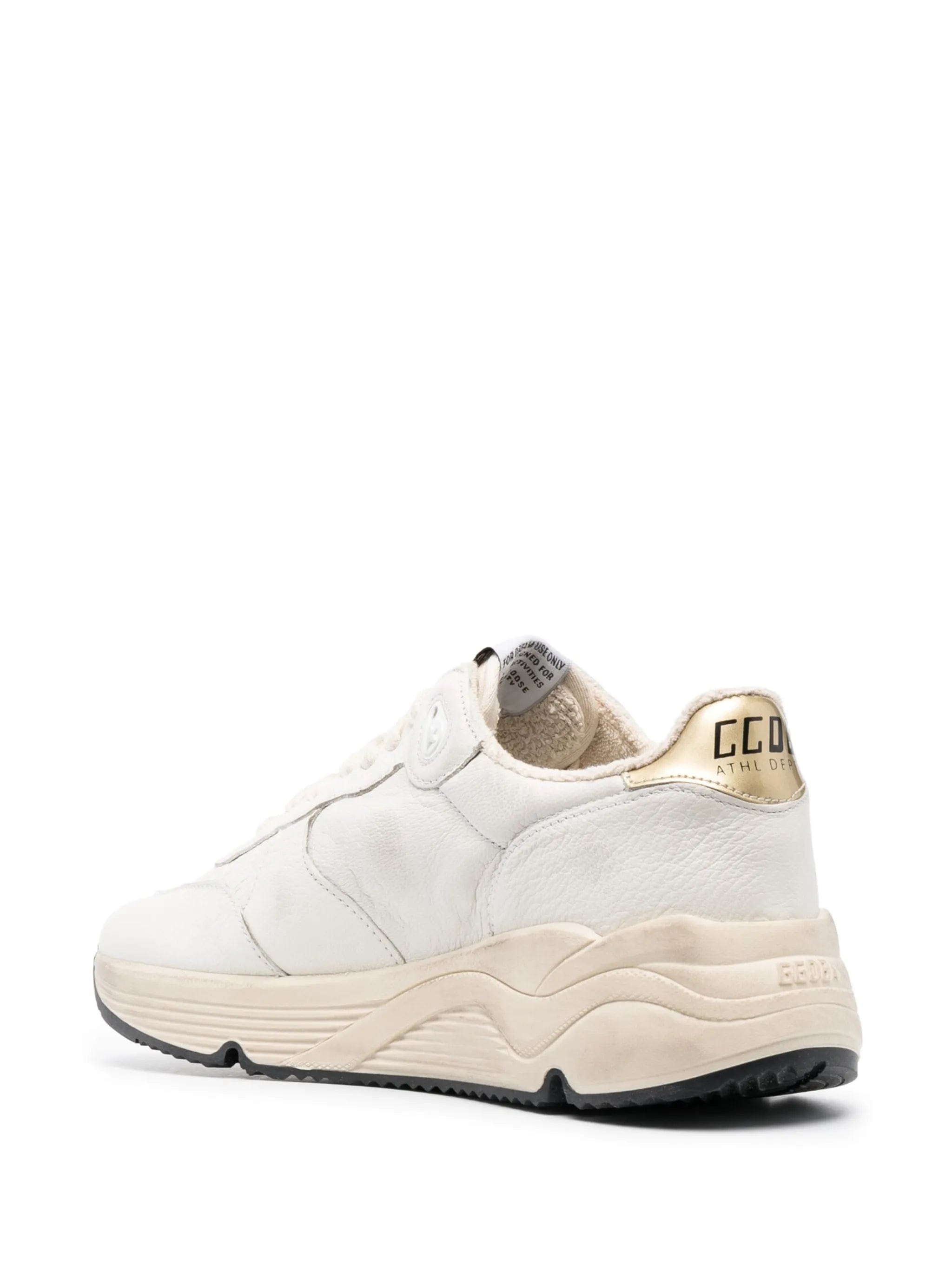 Golden Goose logo - print leather sneakers