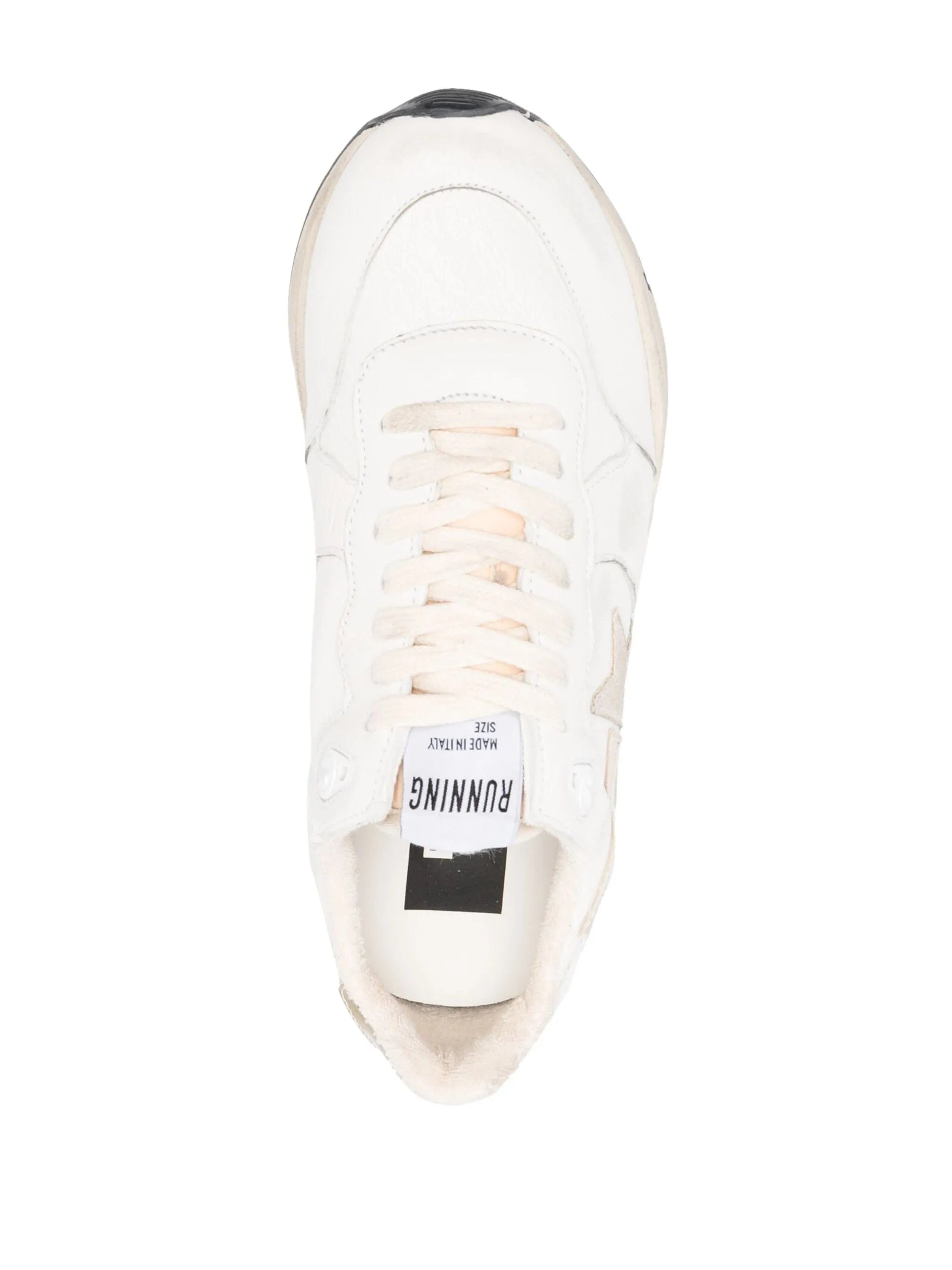 Golden Goose logo - print leather sneakers