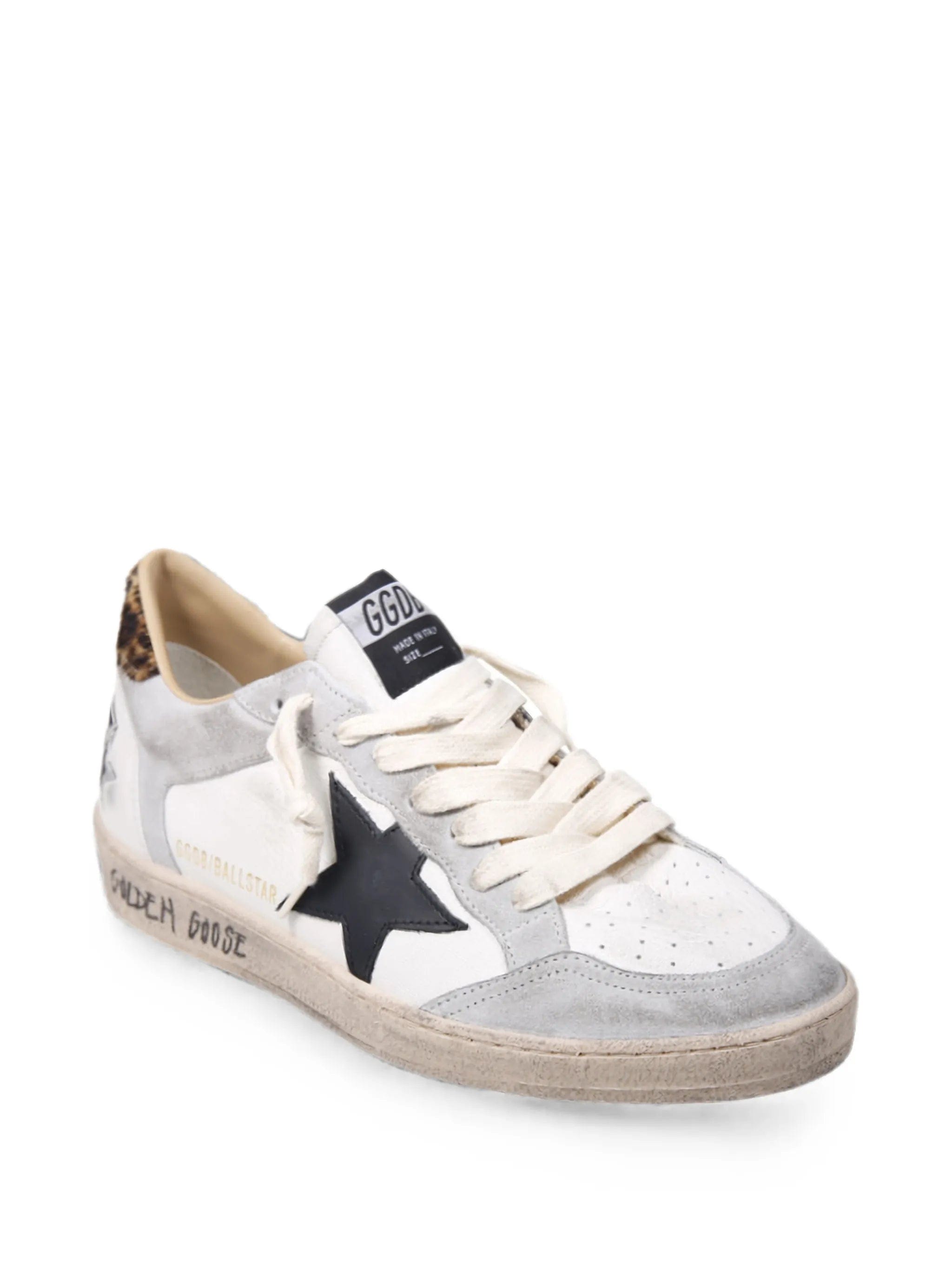 Golden Goose Ball Star leopard - print sneakers