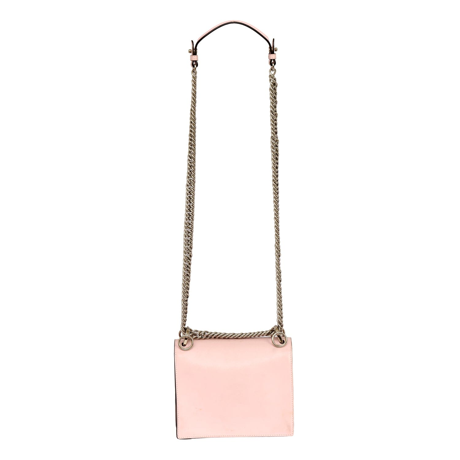 FENDI KAN STUDDED LOGO SHOULDER BAG